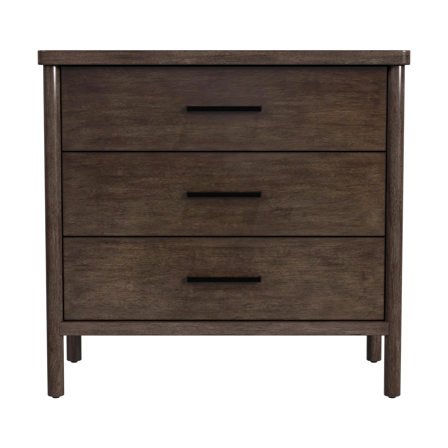 Butler Specialty Company Lennon 34 in. W Rectangular Wood 3 Drawer Rounded Leg Dresser, Brown