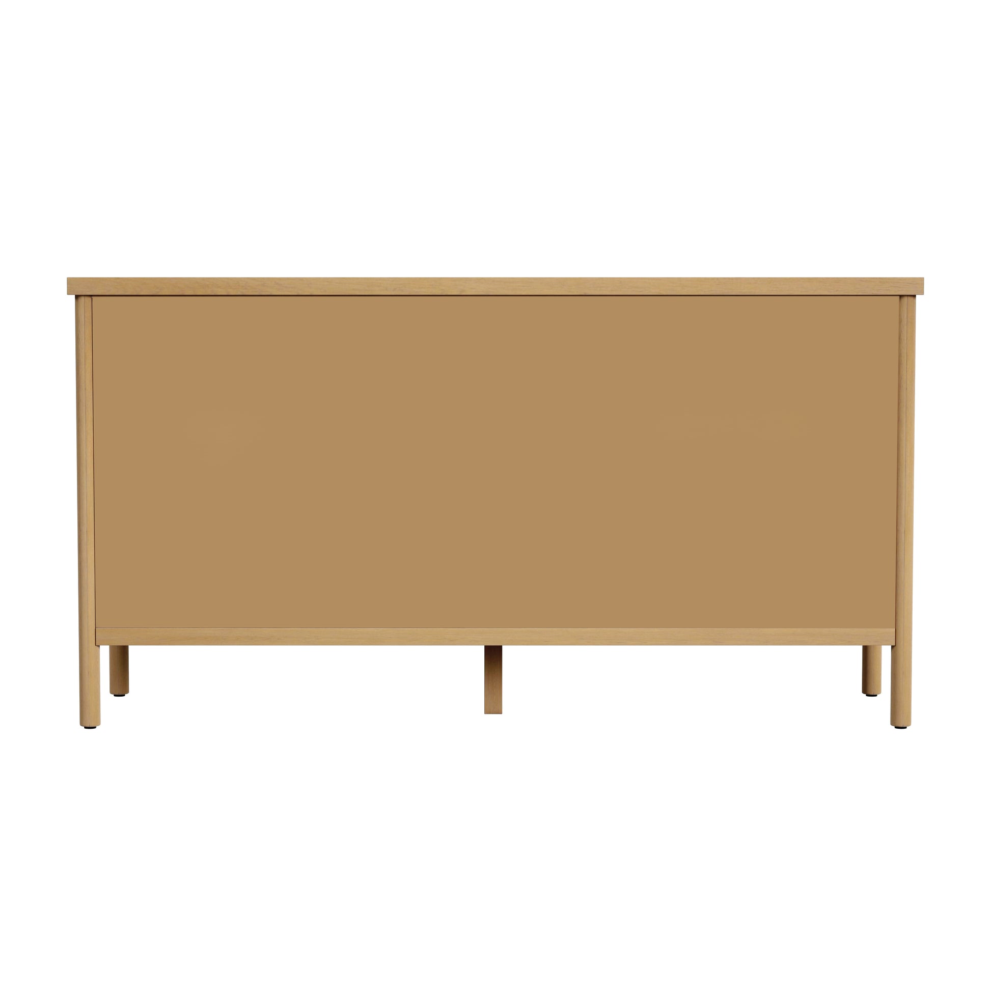 Butler Specialty Company Lennon 60 in. W Rectangular Wood 6 Drawer Rounded Leg Dresser, Light Brown