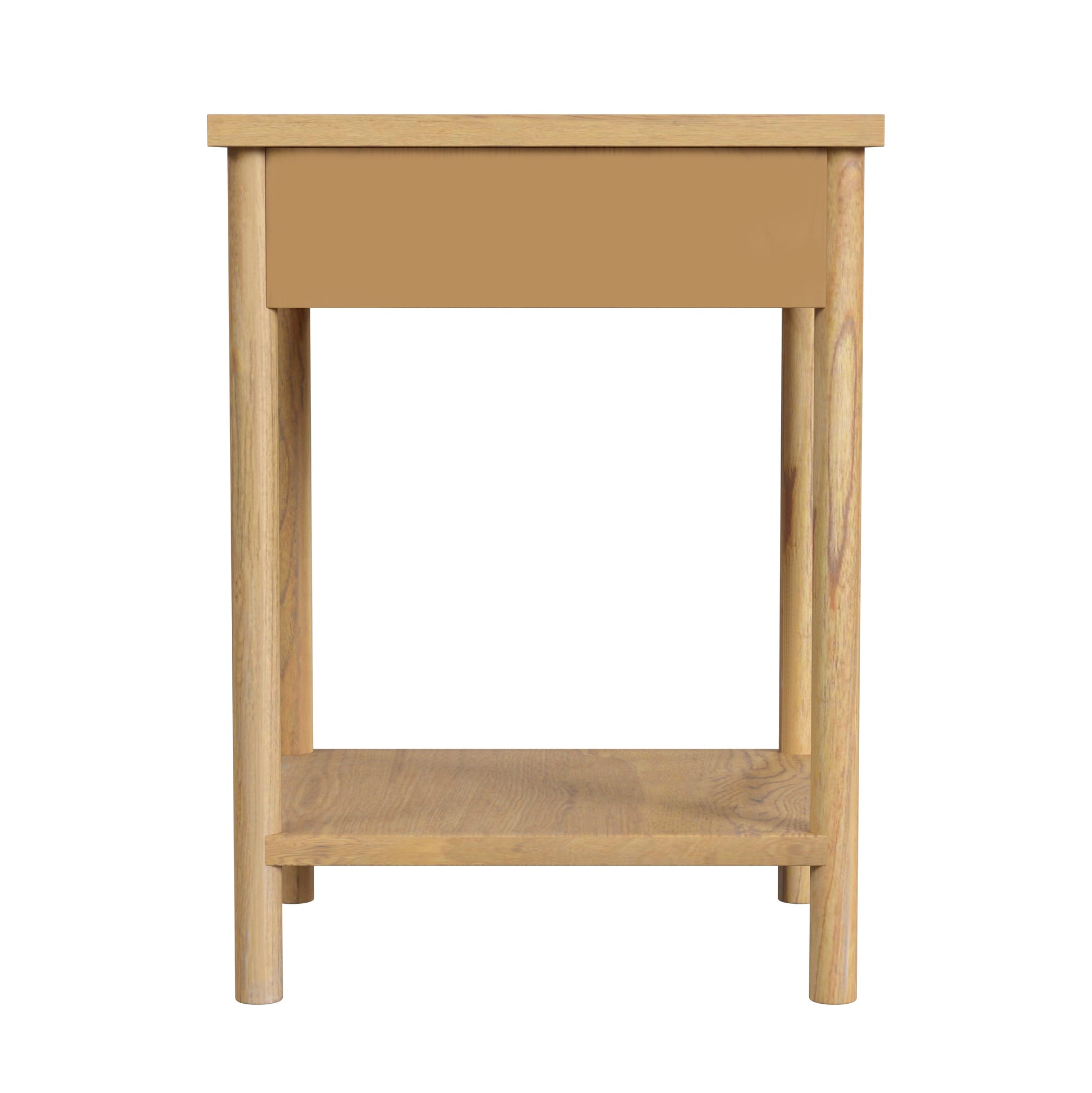 Butler Specialty Company Lennon 21 in. W Rectangular Wood 1 Drawer Rounded Leg Nightstand with Lower Open Shelf, Light Brown