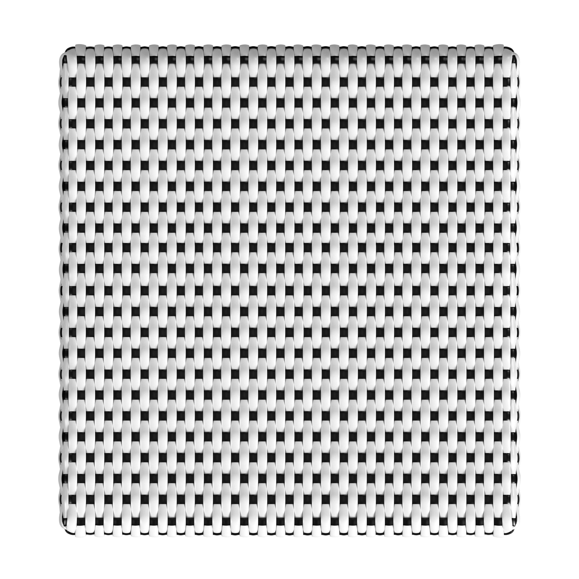 Butler Specialty Company Riviera 24 in. Seat Height Square Rattan Backless Counter Stool, Black and White