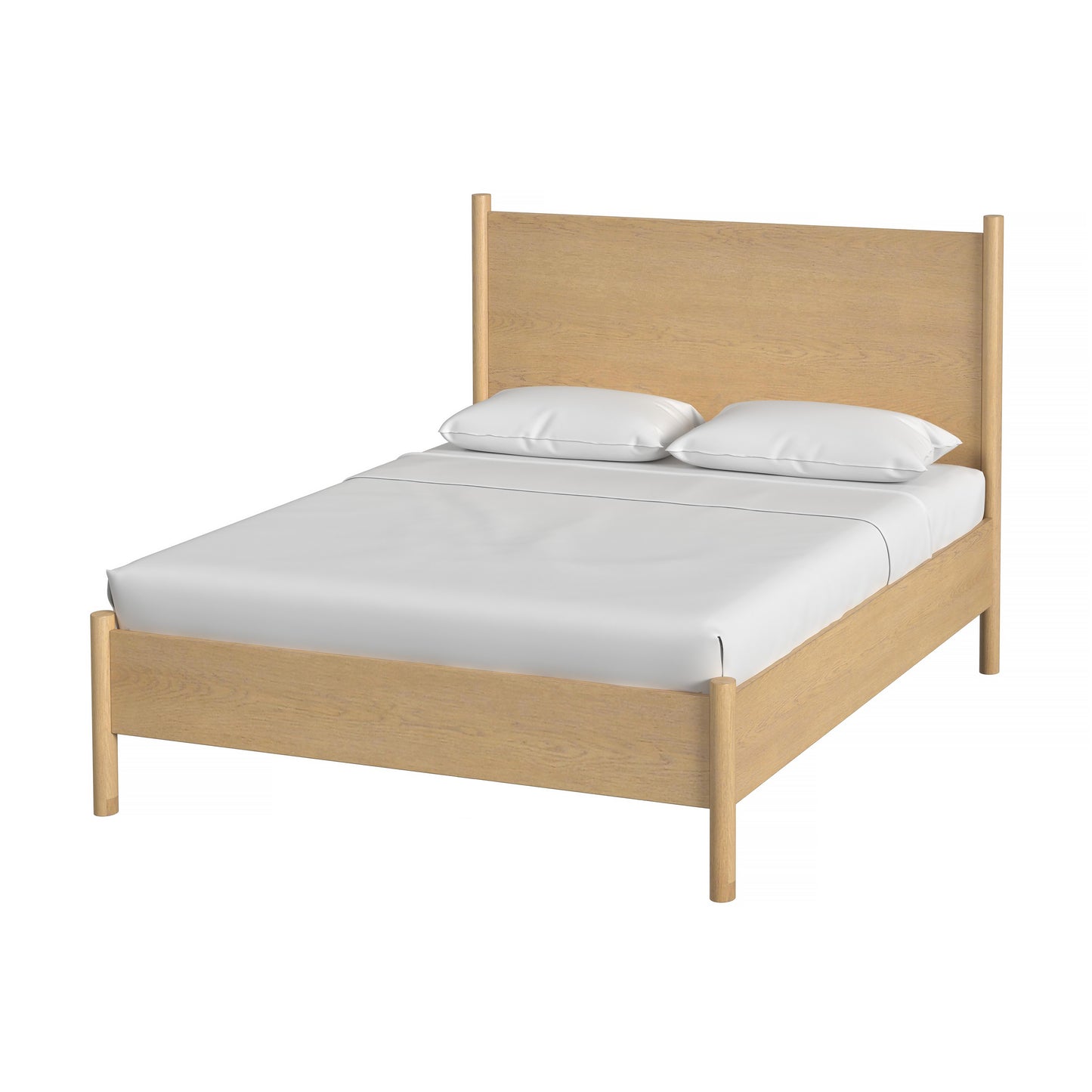Butler Specialty Company Lennon Rounded Leg  Platform Queen Bed, Light Brown