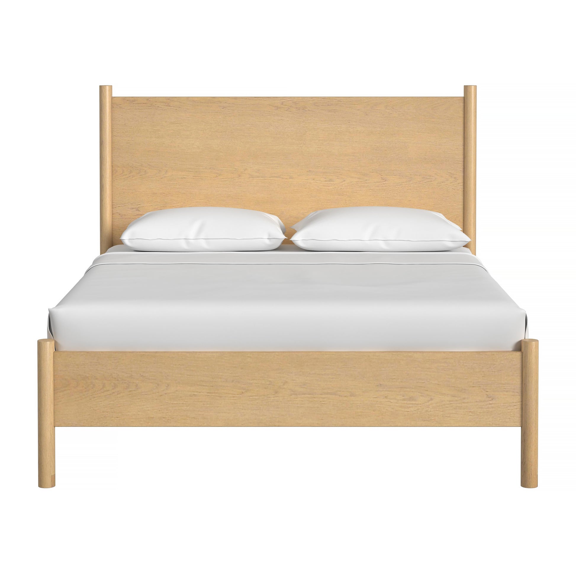 Butler Specialty Company Lennon Rounded Leg  Platform Queen Bed, Light Brown