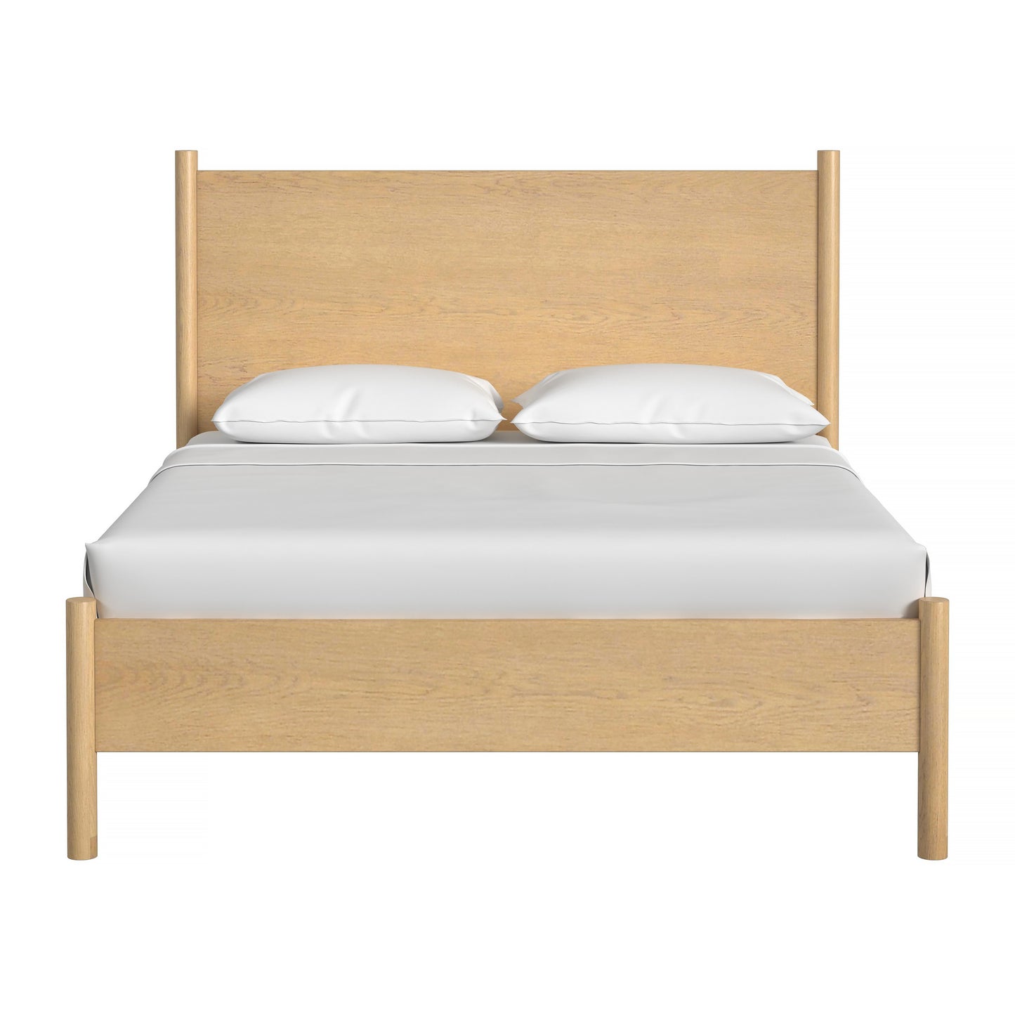 Butler Specialty Company Lennon Rounded Leg  Platform Queen Bed, Light Brown