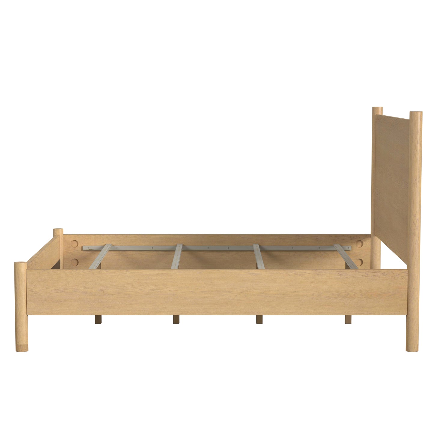 Butler Specialty Company Lennon Rounded Leg  Platform Queen Bed, Light Brown