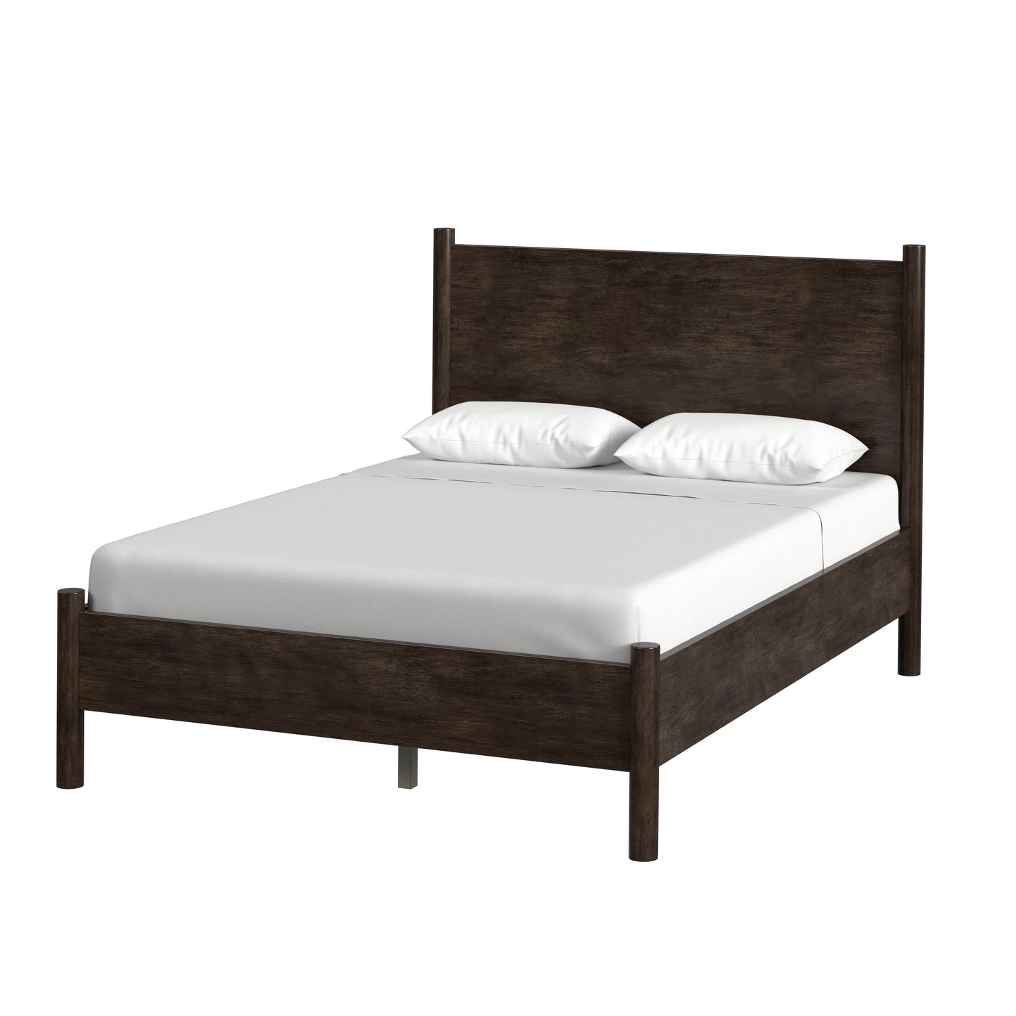 Butler Specialty Company Lennon Rounded Leg  Platform Queen Bed, Medium Brown