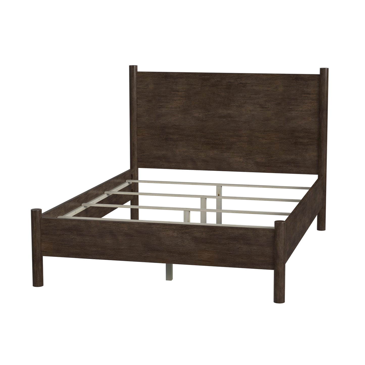 Butler Specialty Company Lennon Rounded Leg  Platform Queen Bed, Medium Brown