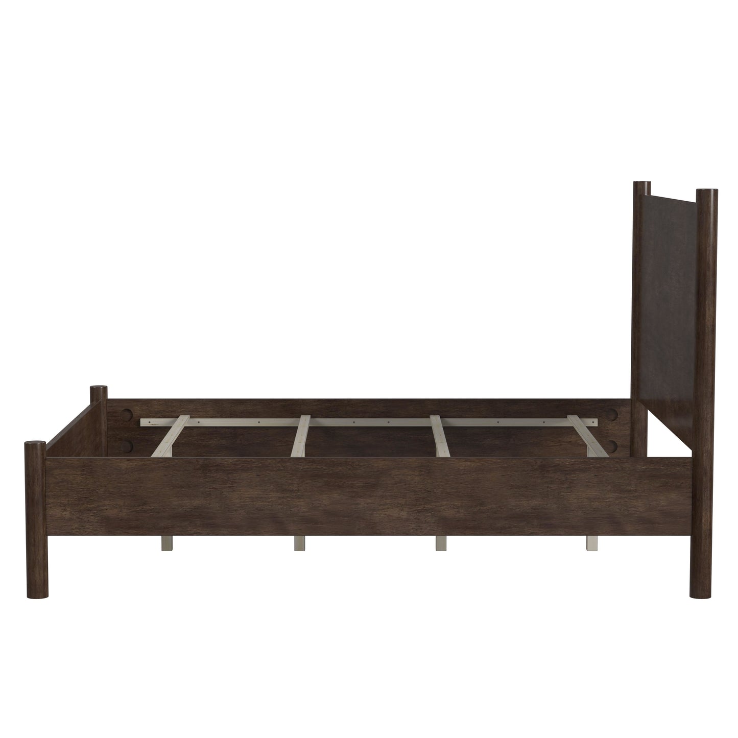 Butler Specialty Company Lennon Rounded Leg  Platform Queen Bed, Medium Brown