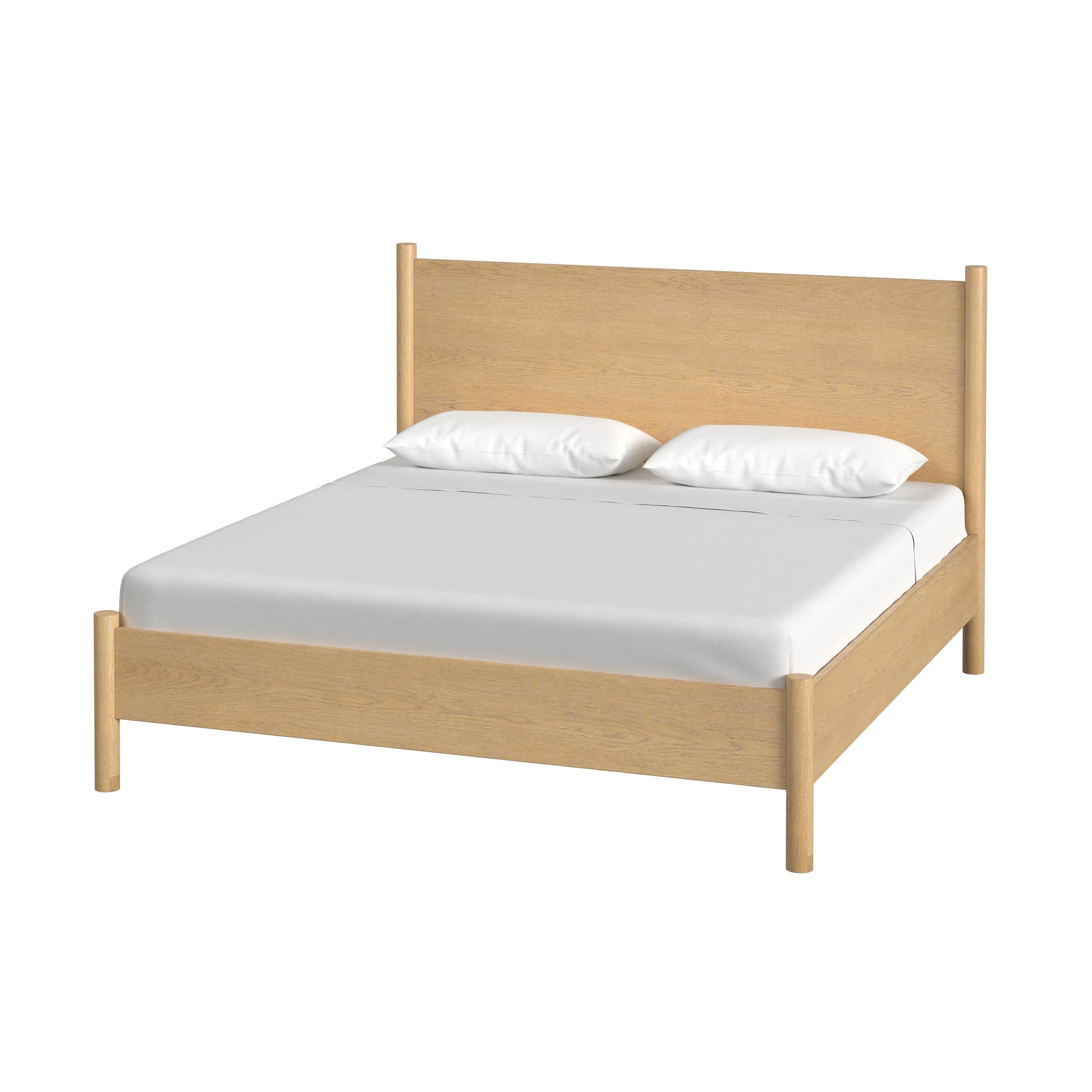 Butler Specialty Company Lennon Rounded Leg  Platform King Bed, Light Brown
