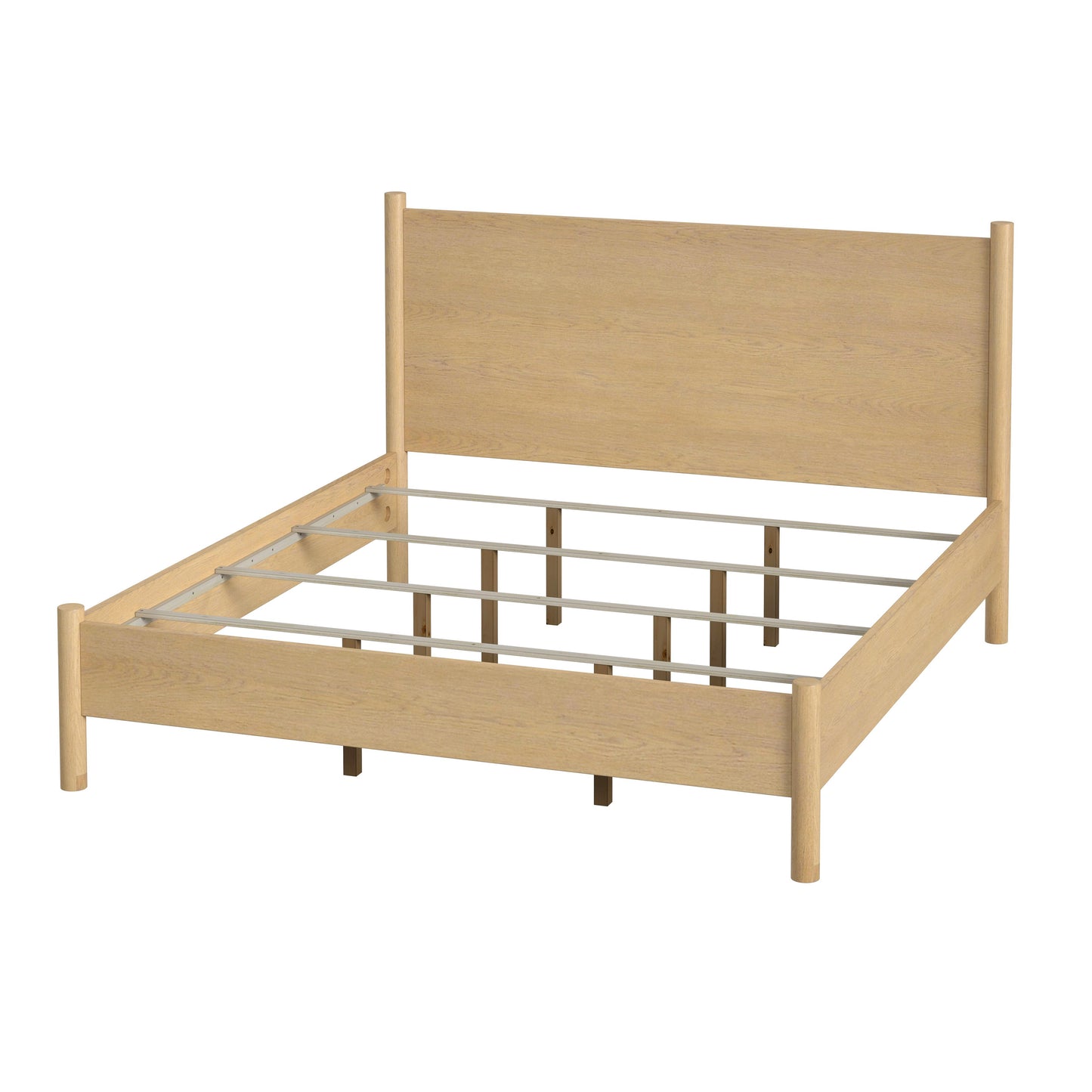 Butler Specialty Company Lennon Rounded Leg  Platform King Bed, Light Brown