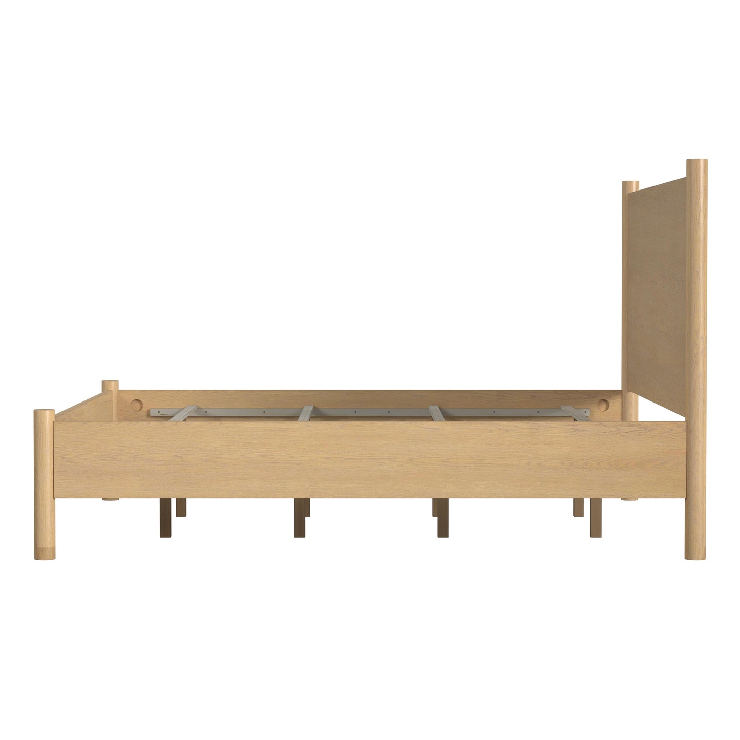 Butler Specialty Company Lennon Rounded Leg  Platform King Bed, Light Brown