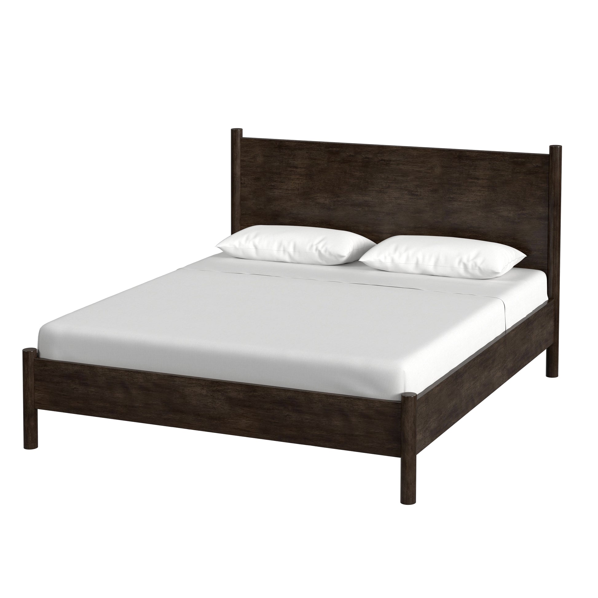 Butler Specialty Company Lennon Rounded Leg  Platform King Bed, Medium Brown