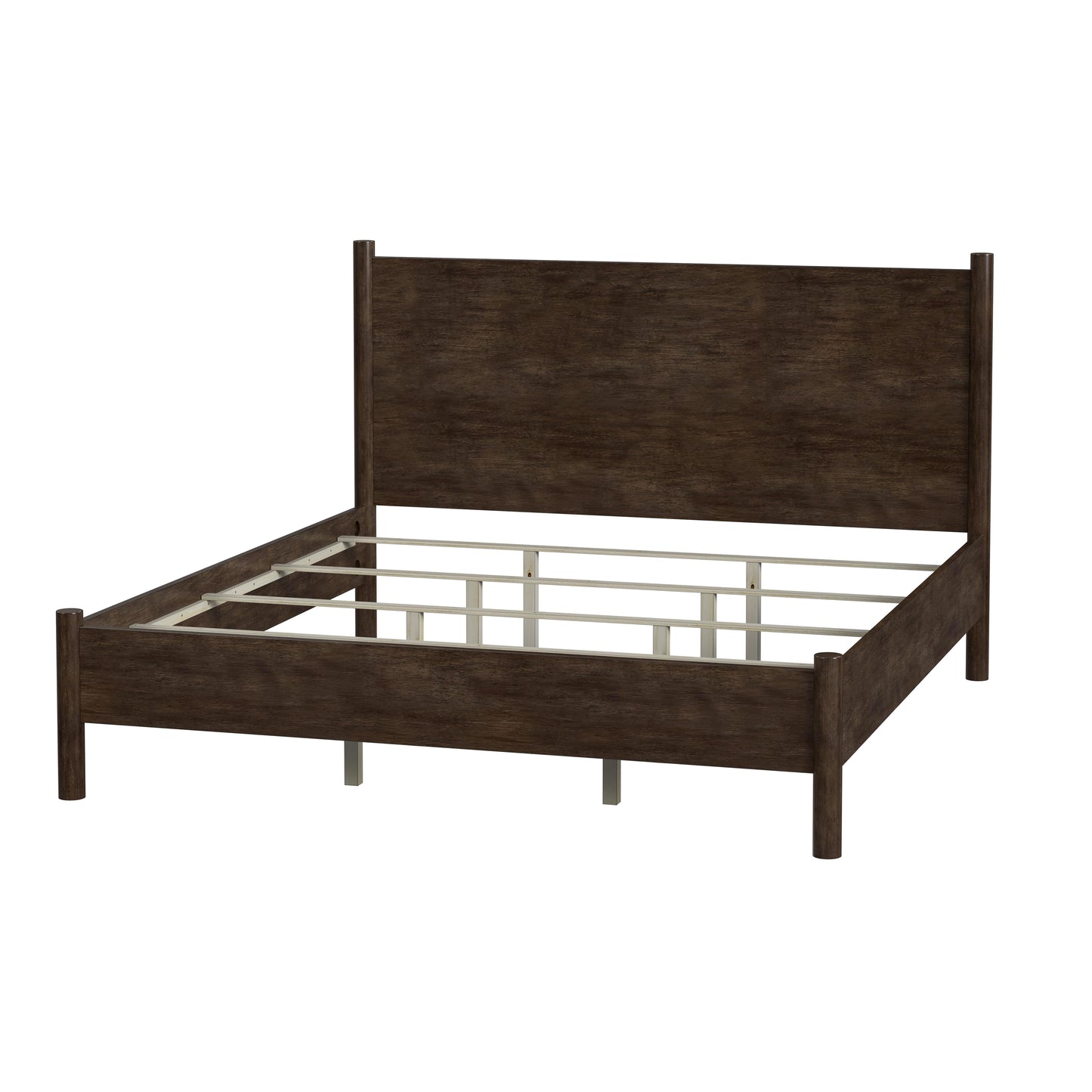 Butler Specialty Company Lennon Rounded Leg  Platform King Bed, Medium Brown