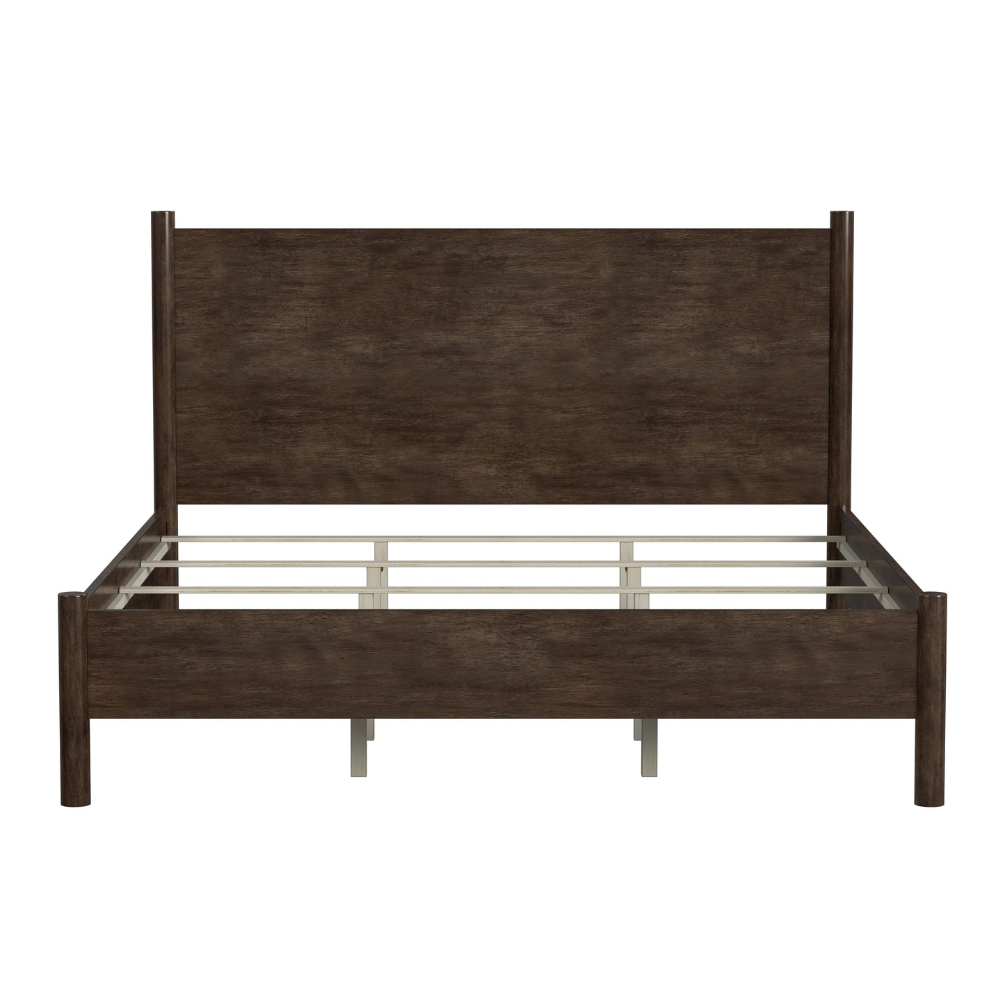 Butler Specialty Company Lennon Rounded Leg  Platform King Bed, Medium Brown