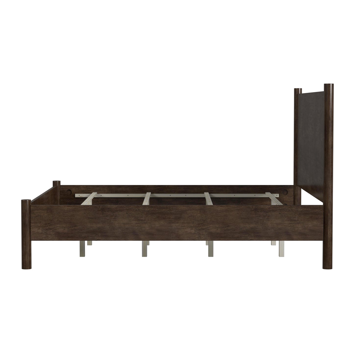 Butler Specialty Company Lennon Rounded Leg  Platform King Bed, Medium Brown