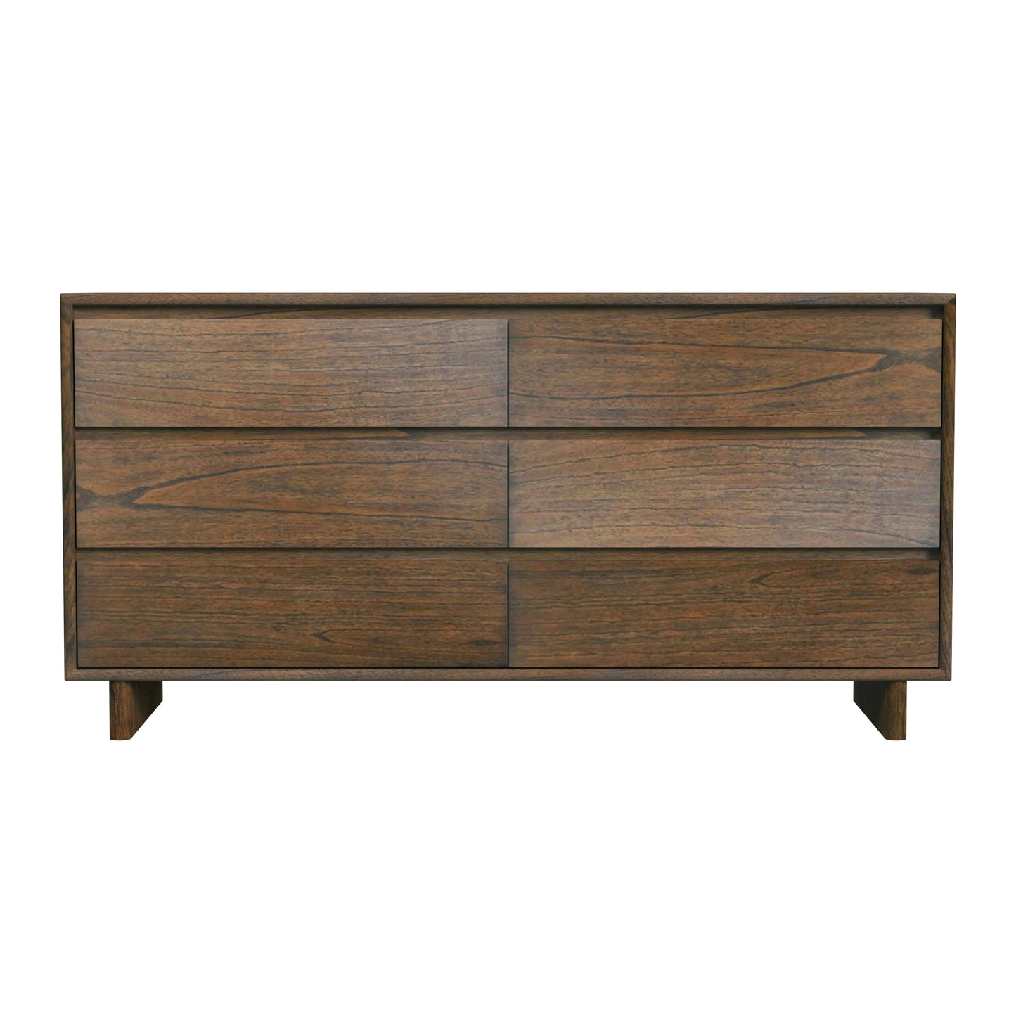Halmstad Wood Panel 6 Drawer Dresser in Brown 5766188