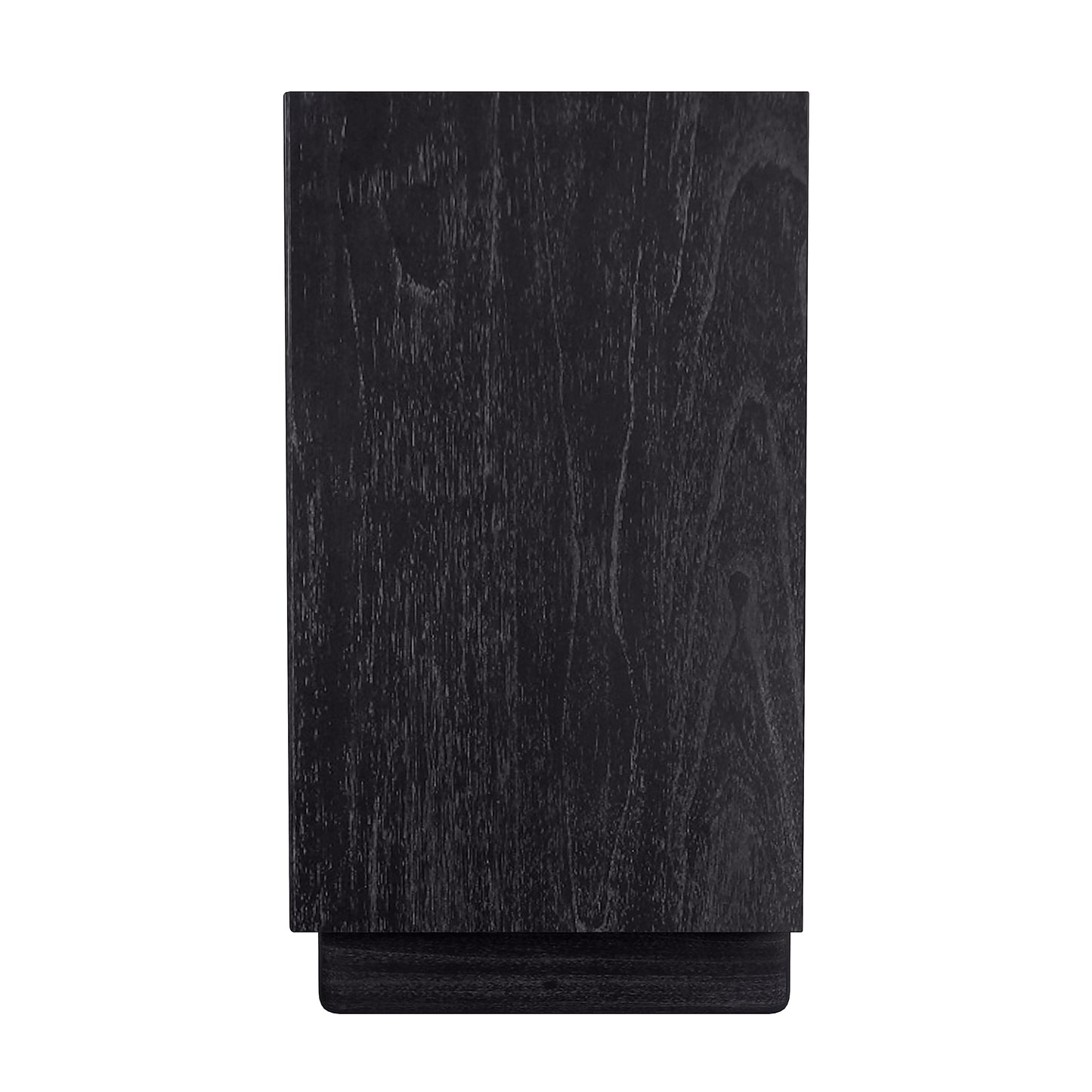 Halmstad Wood Panel 3 Drawer Narrow Nightstand in Black 5767432