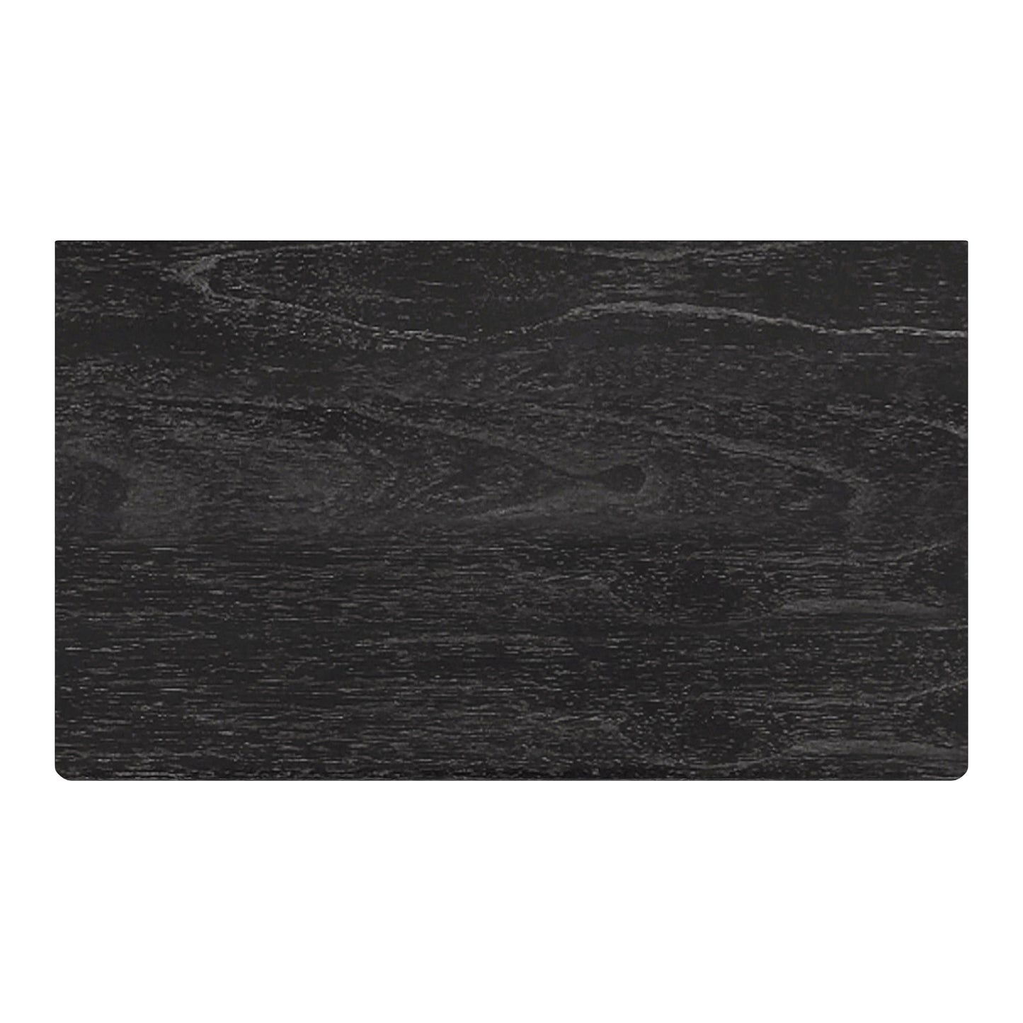 Halmstad Wood Panel 2 Drawer Nightstand in Black 5768432