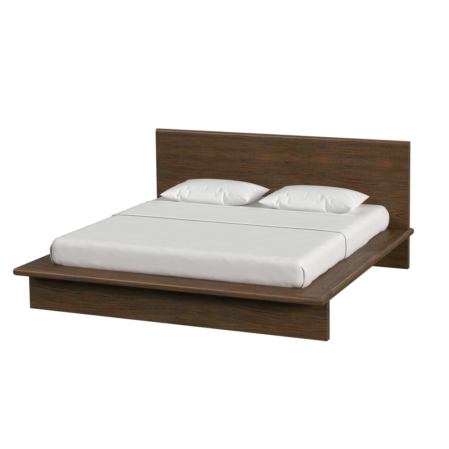 Halmstad Wood Platform King Bed in Brown 5769188