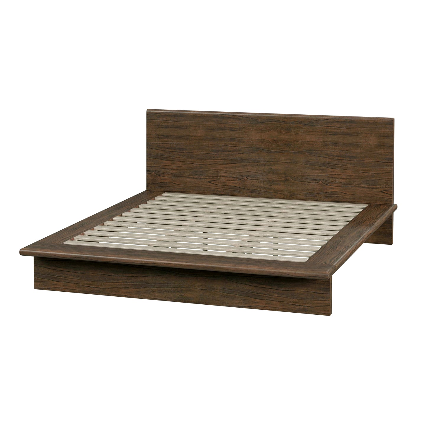 Halmstad Wood Platform King Bed in Brown 5769188