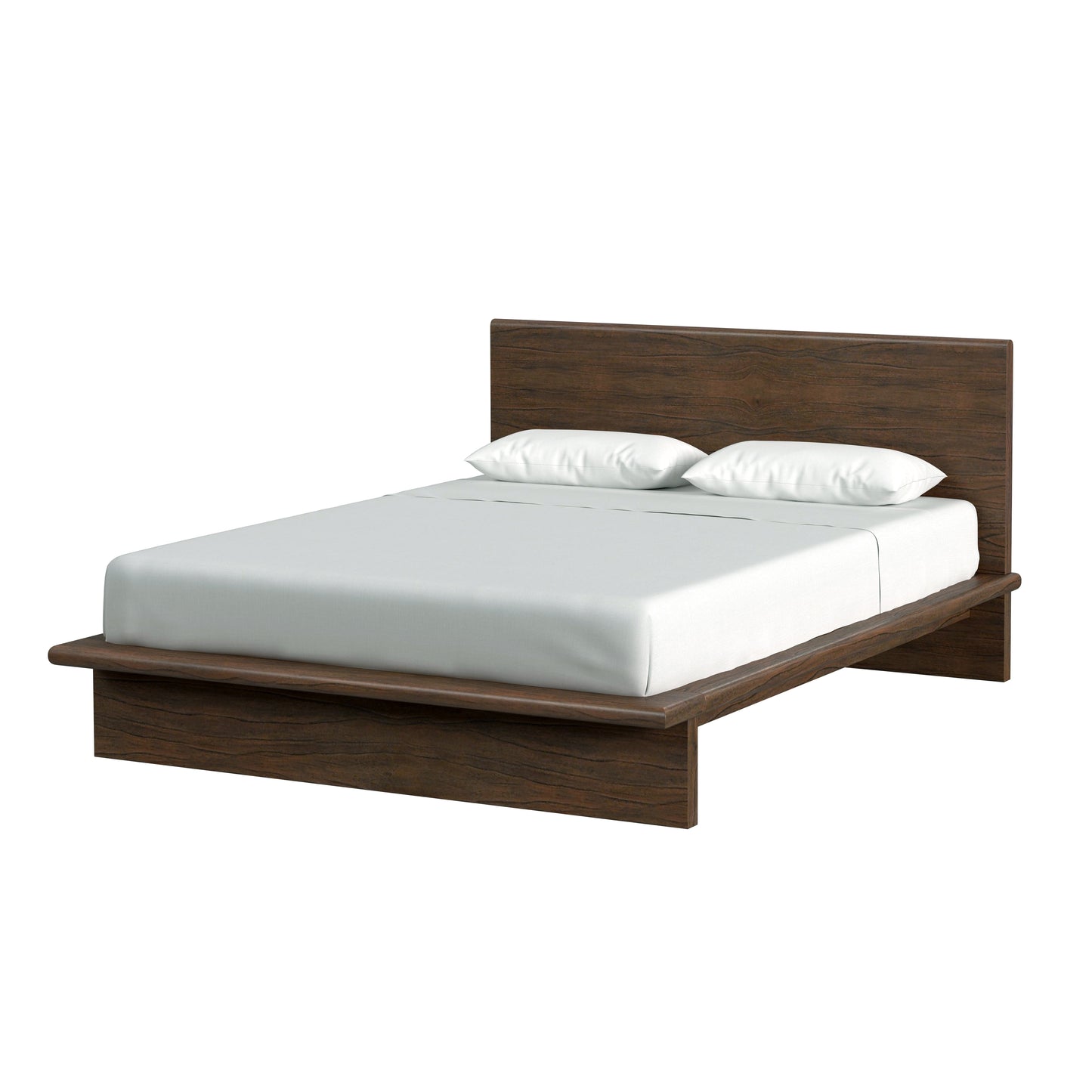 Halmstad Wood Platform Queen Bed in Brown 5770188