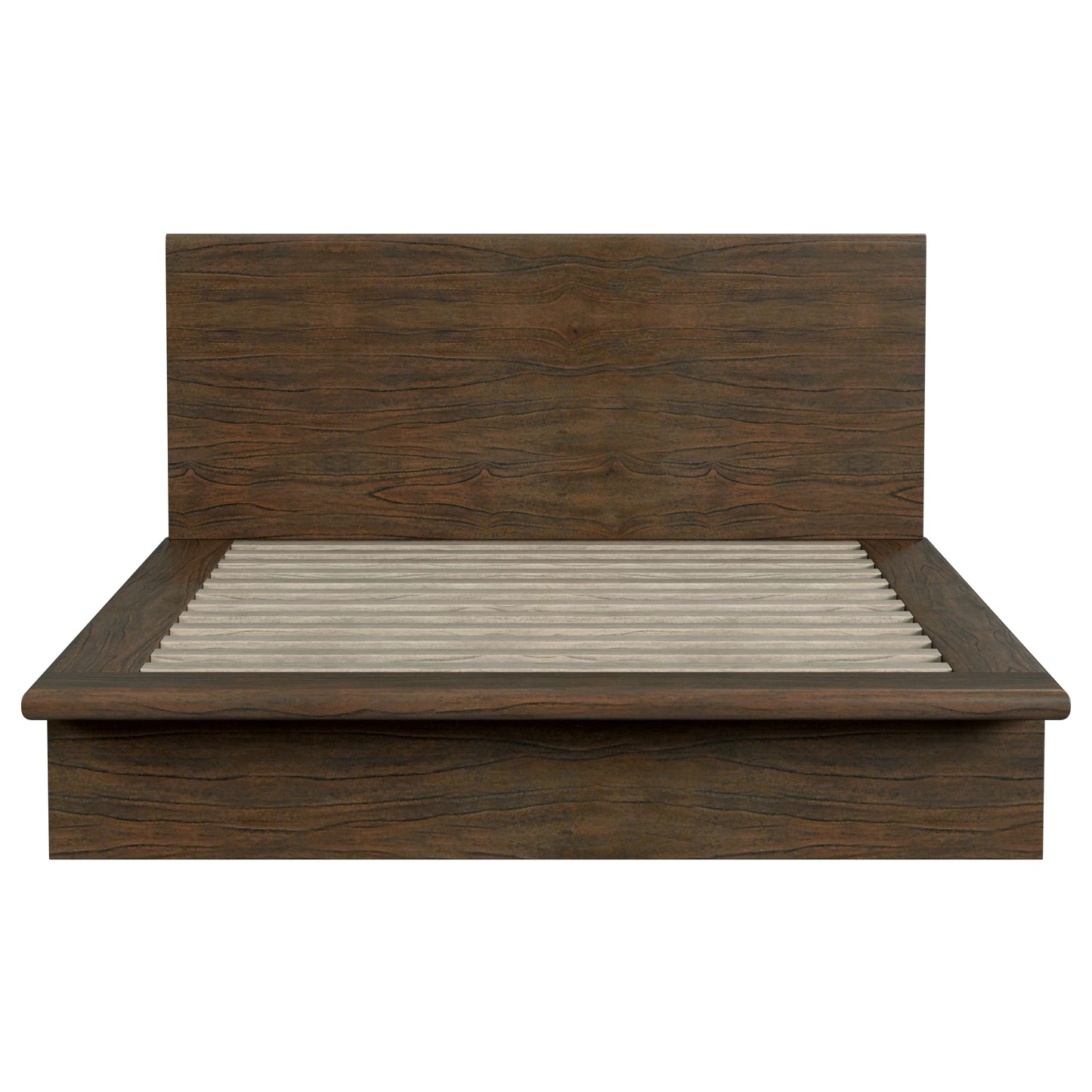 Halmstad Wood Platform Queen Bed in Brown 5770188
