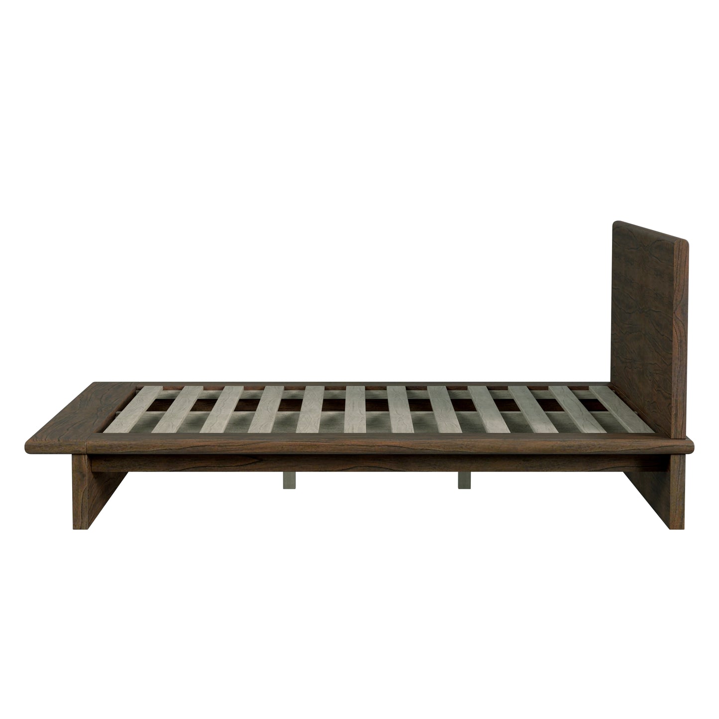 Halmstad Wood Platform Queen Bed in Brown 5770188
