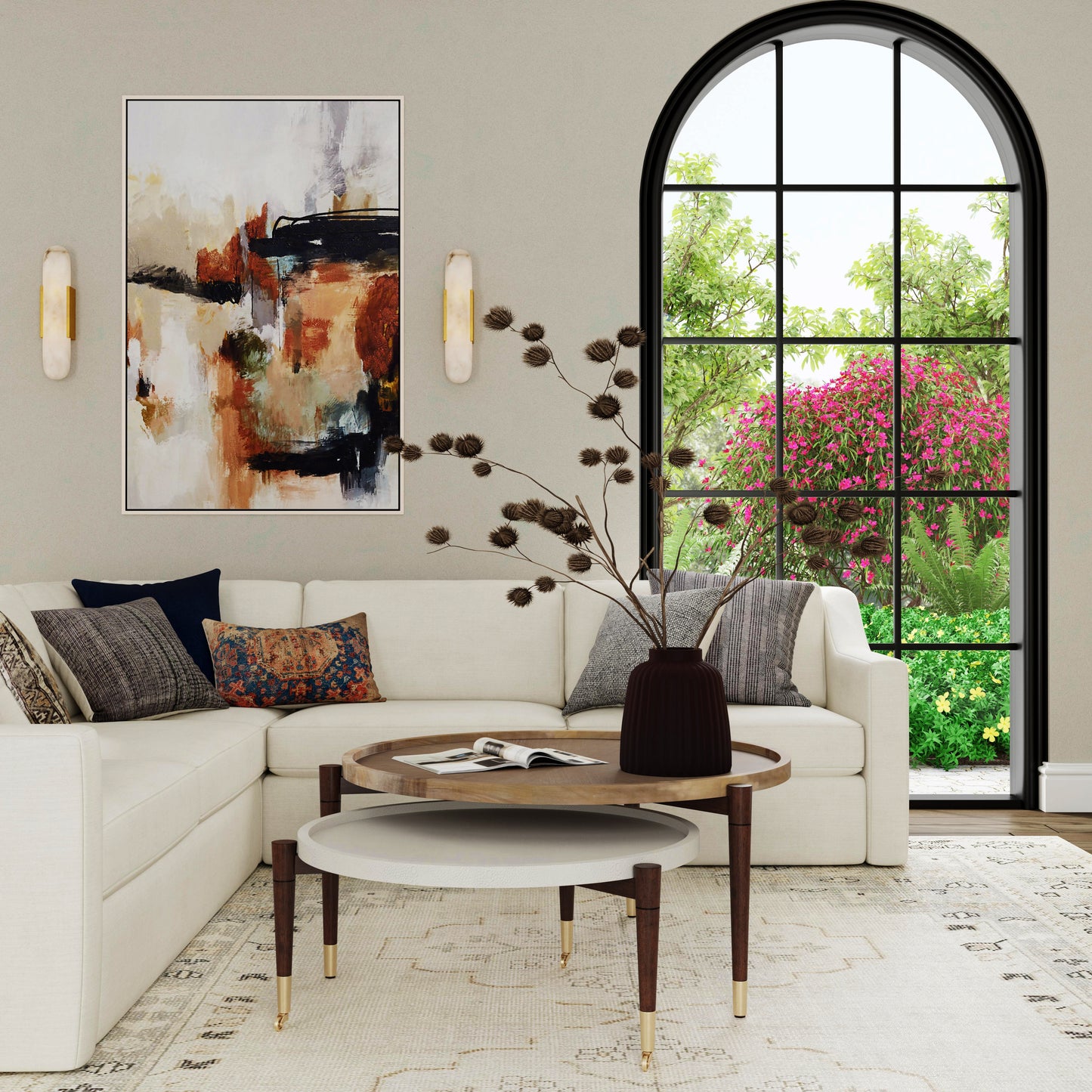 Lemaire Round Nesting Coffee Tables in Multi 5772070