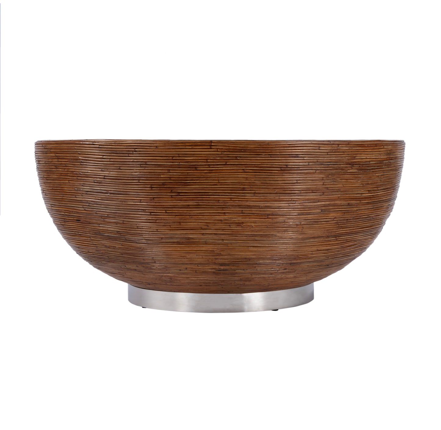Butler Specialty Company Harding 42 in. W Round Rattan Drum Coffee Table, Brown