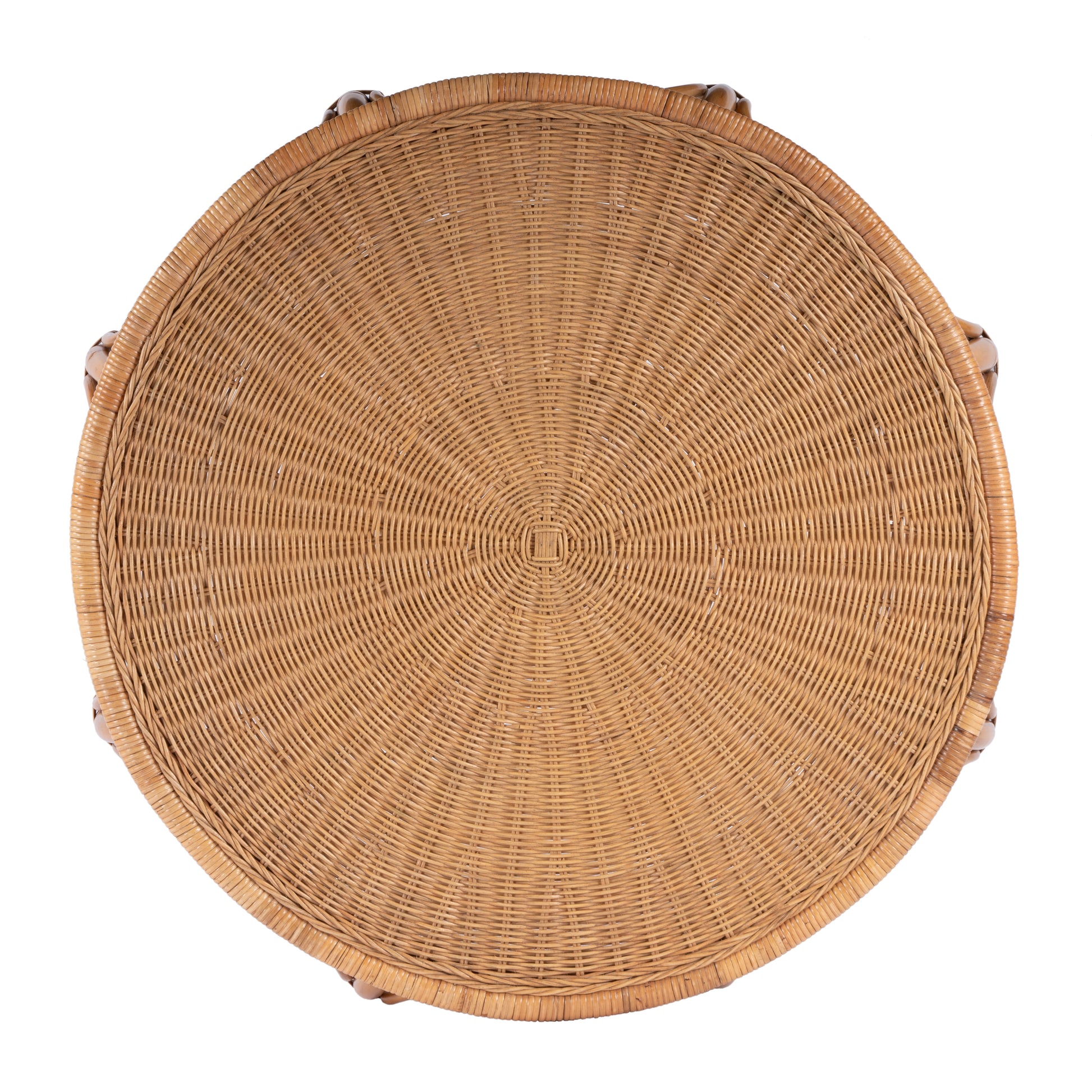 Butler Specialty Company Savannah 39.5 in. W Round Woven Rattan Coffee Table, Natural