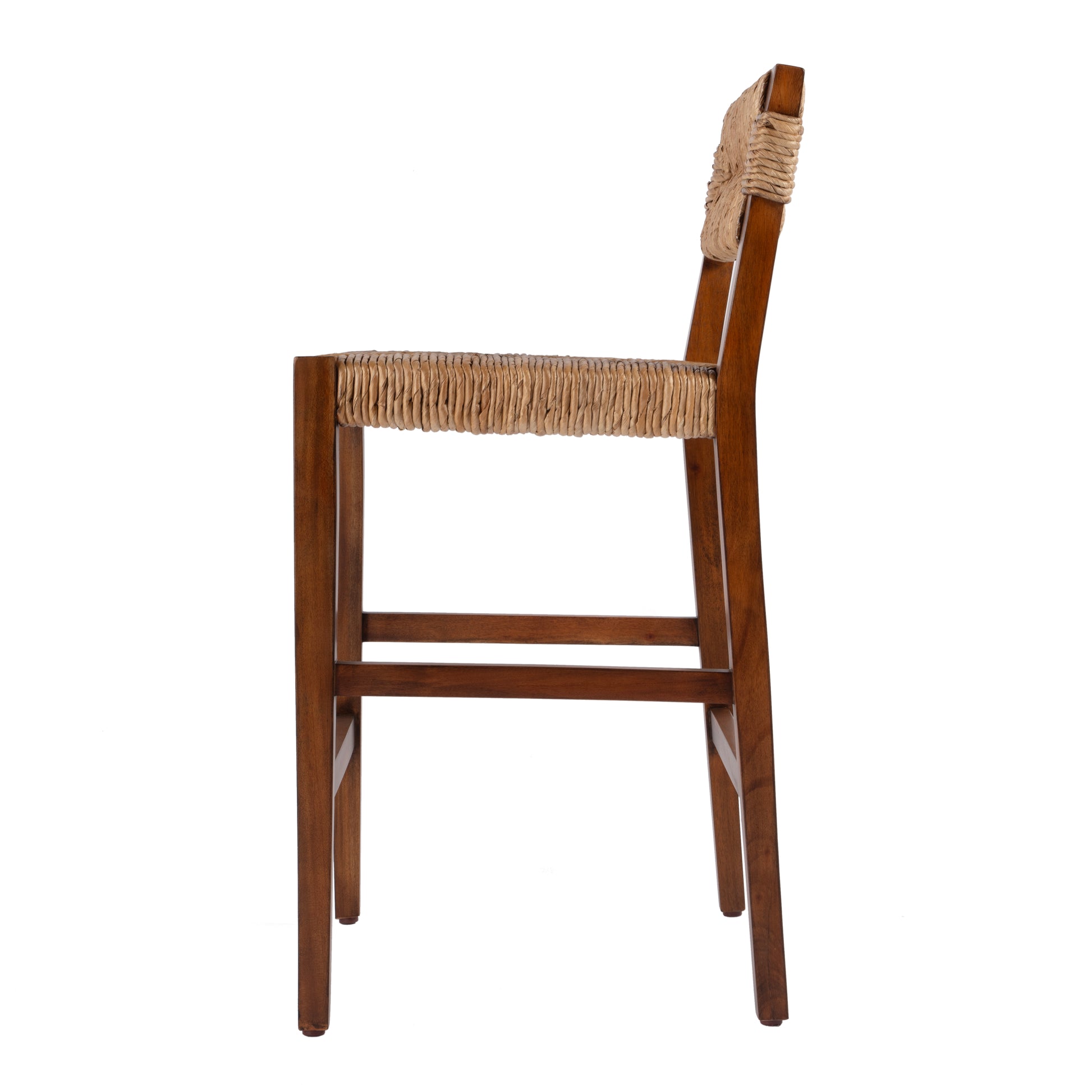 Butler Specialty Company Valencia 25 in. Seat Height Woven Counter Stool with Back, Dark Brown