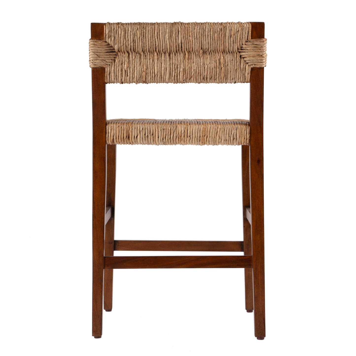 Butler Specialty Company Valencia 25 in. Seat Height Woven Counter Stool with Back, Dark Brown