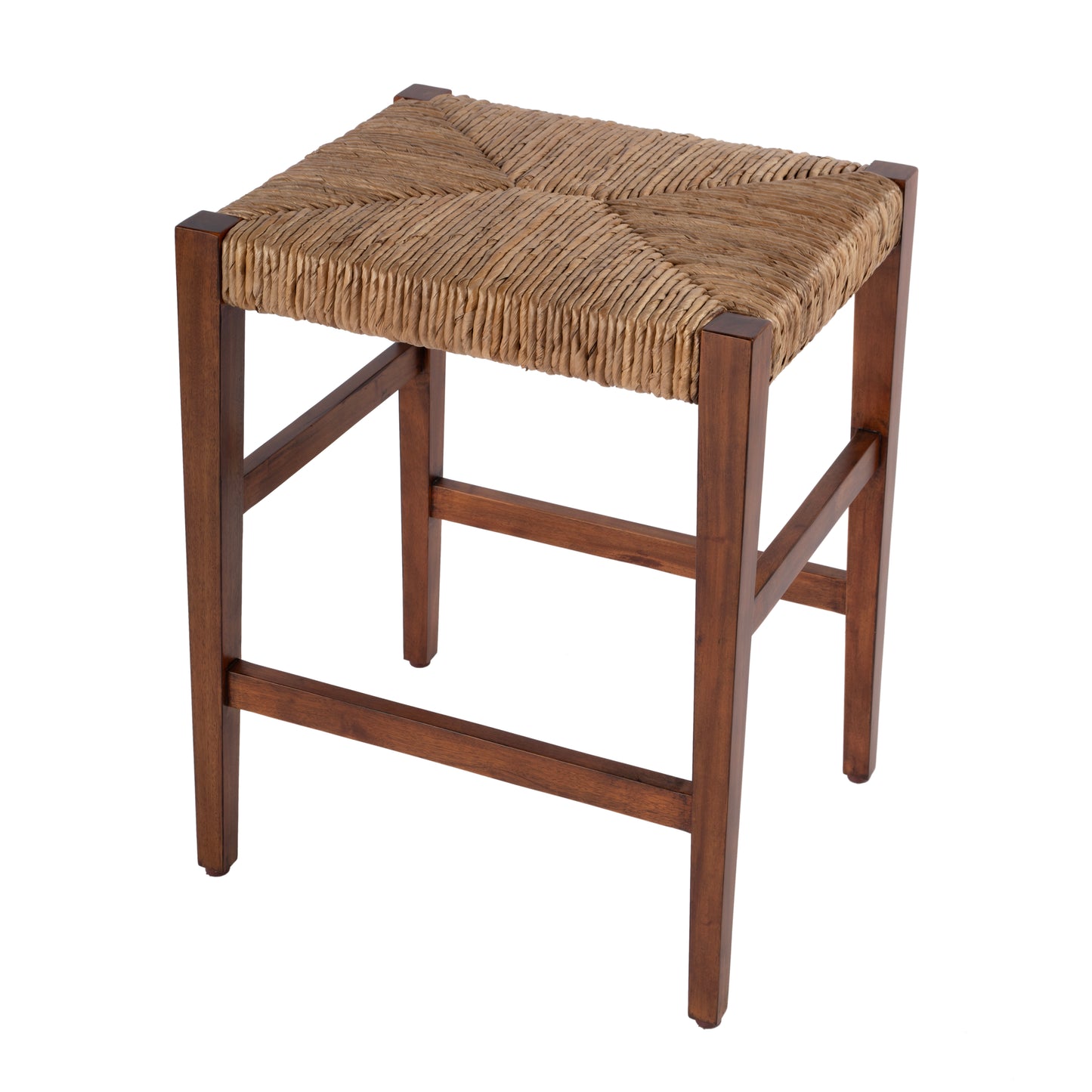 Butler Specialty Company Valencia 24.5 in. Seat Height Woven Backless Counter Stool, Dark Brown