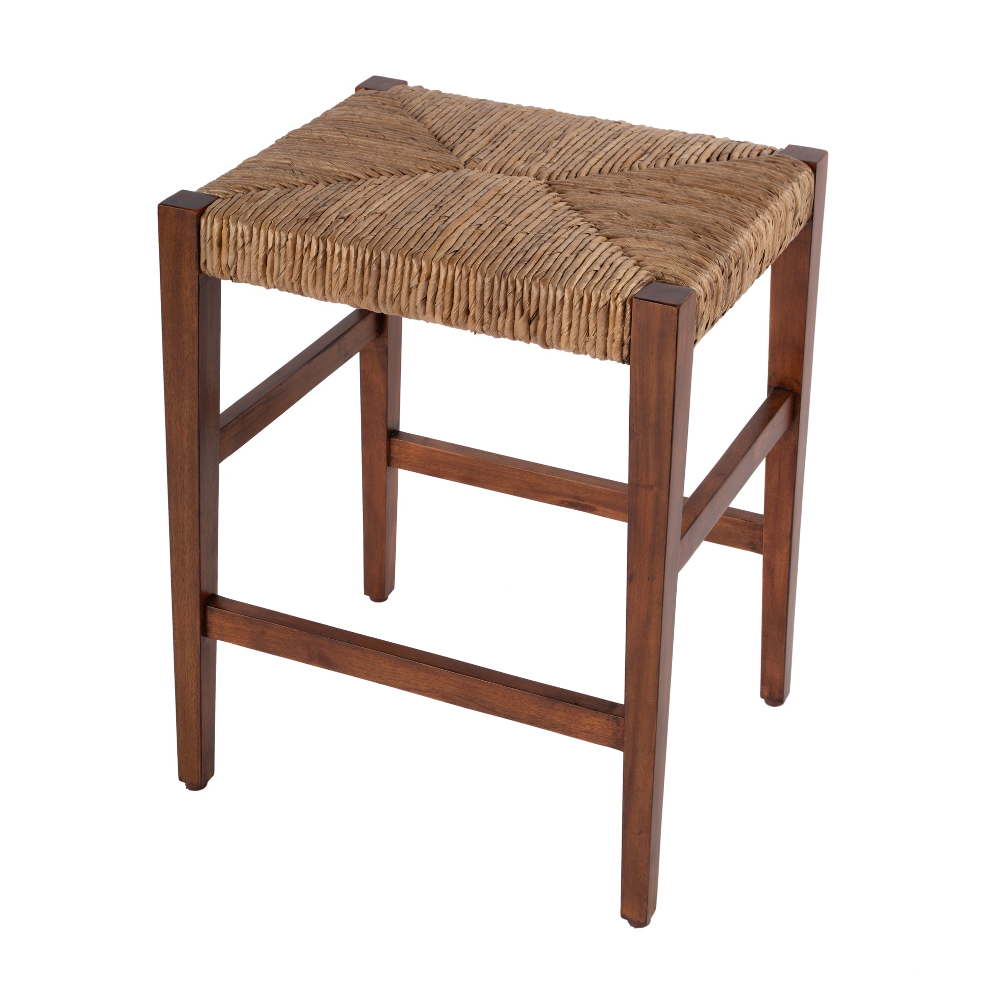 Butler Specialty Company Valencia 24.5 in. Seat Height Woven Backless Counter Stool, Dark Brown