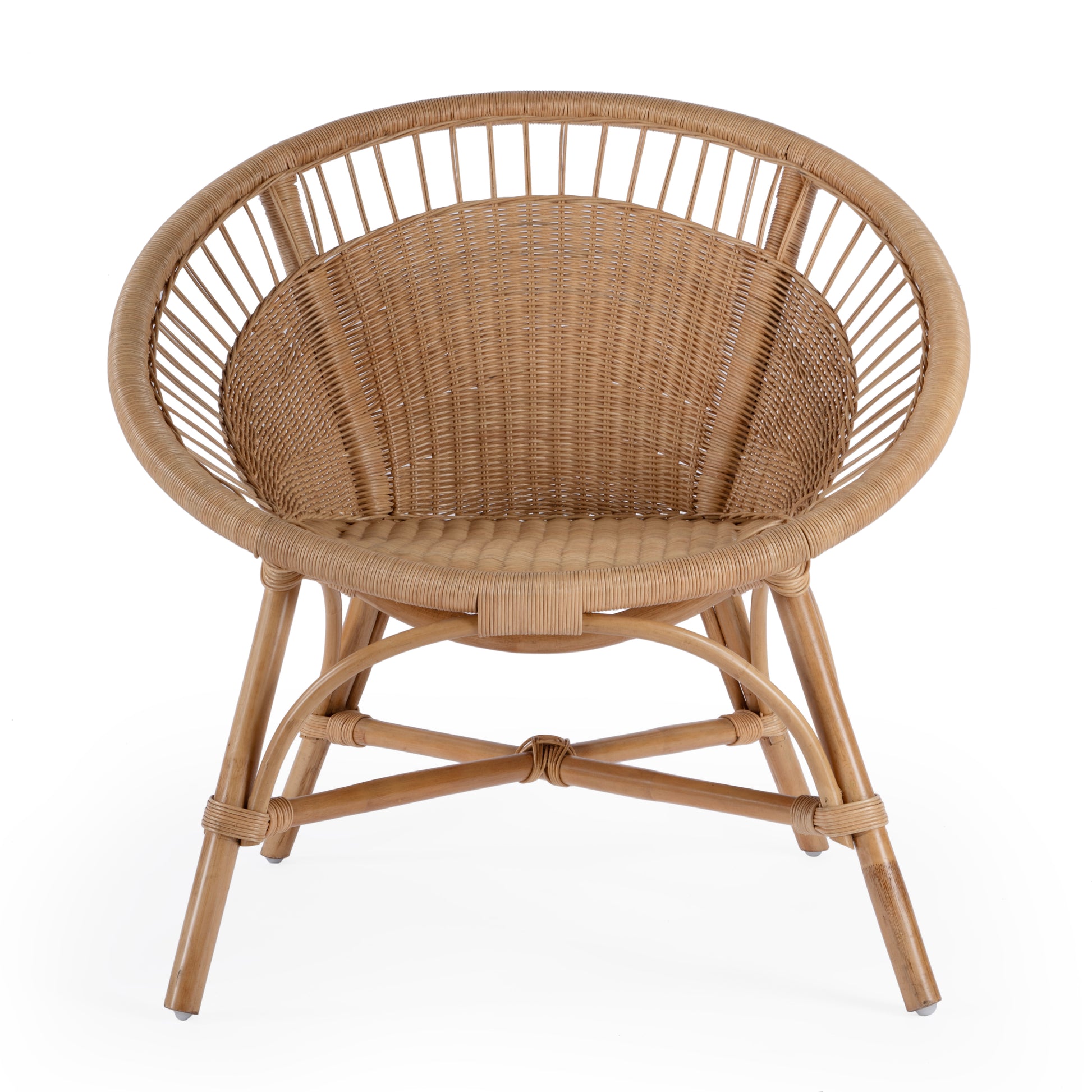 Butler Specialty Company Savannah Woven Rattan Accent Chair, Natural