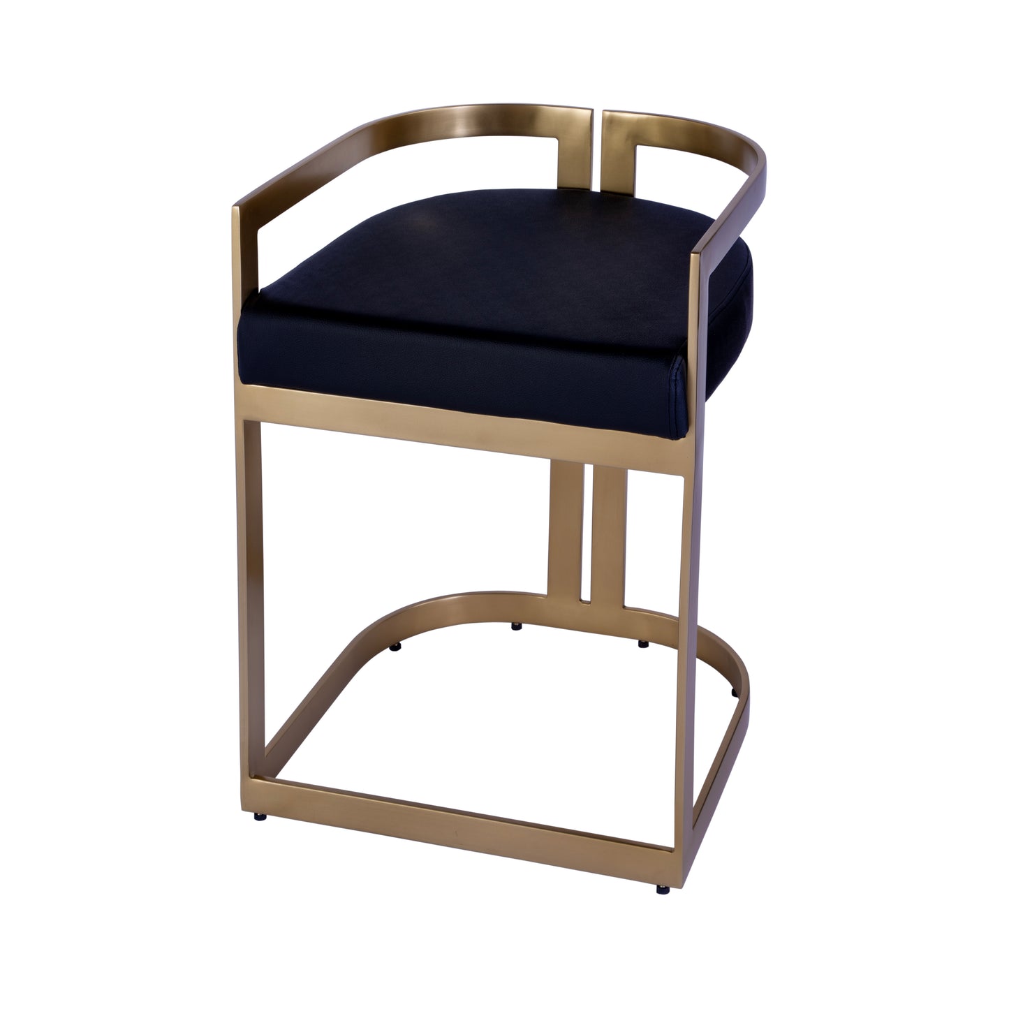 Butler Specialty Company Clarence 23 in. Seat Height Faux Leather Dining Stool, Black