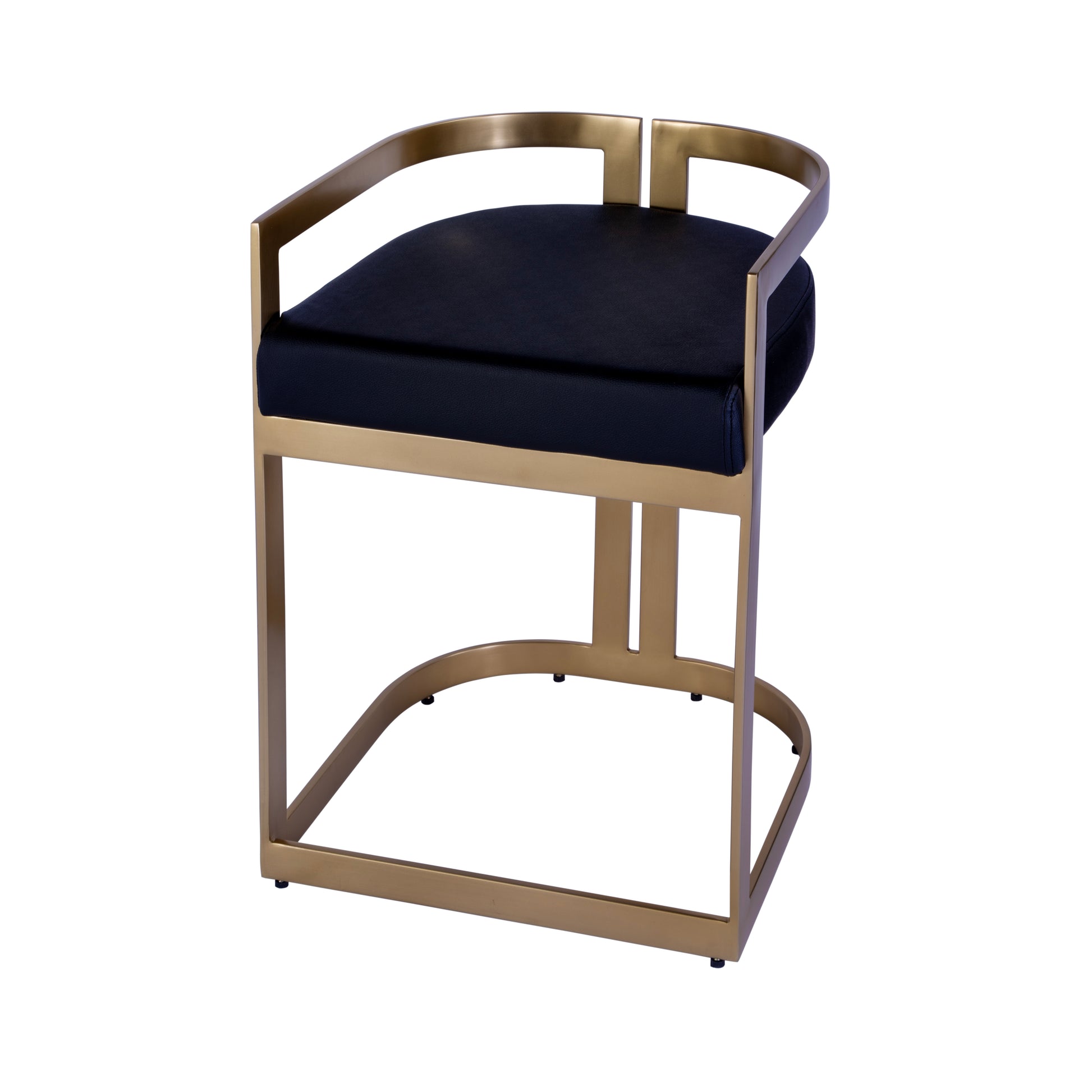 Butler Specialty Company Clarence 23 in. Seat Height Faux Leather Dining Stool, Black