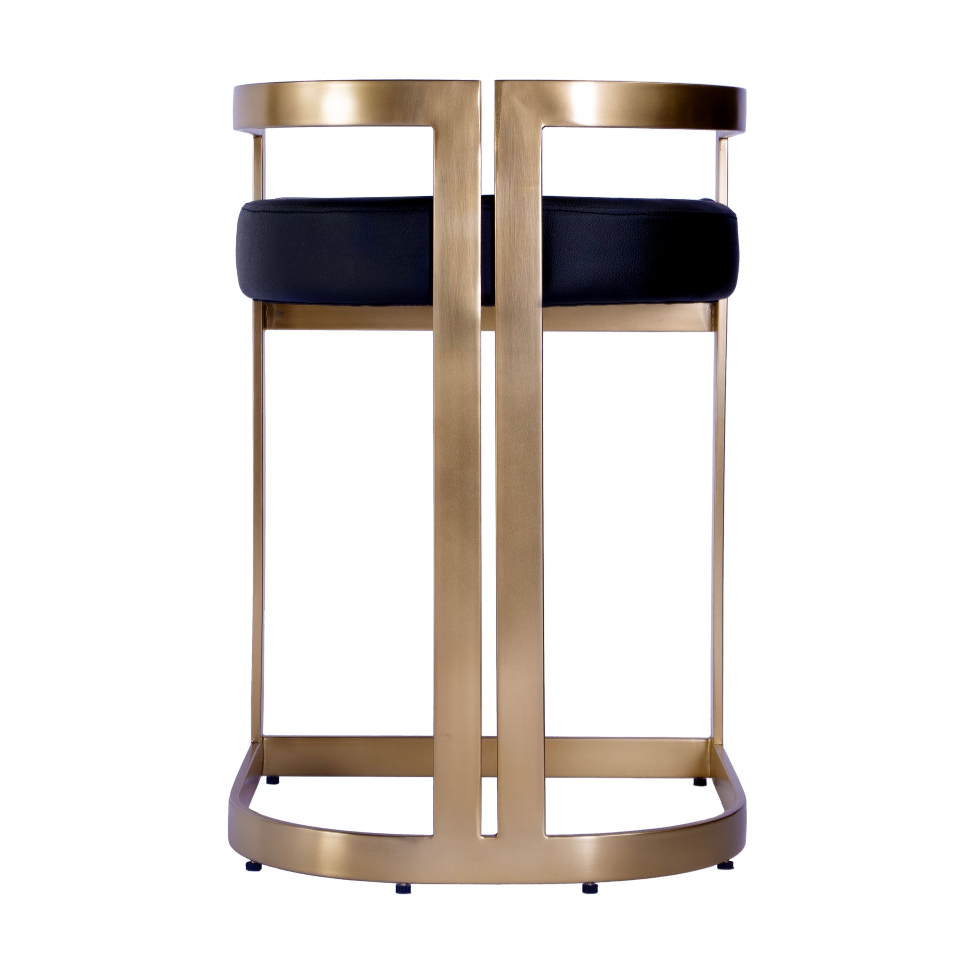 Butler Specialty Company Clarence 23 in. Seat Height Faux Leather Dining Stool, Black