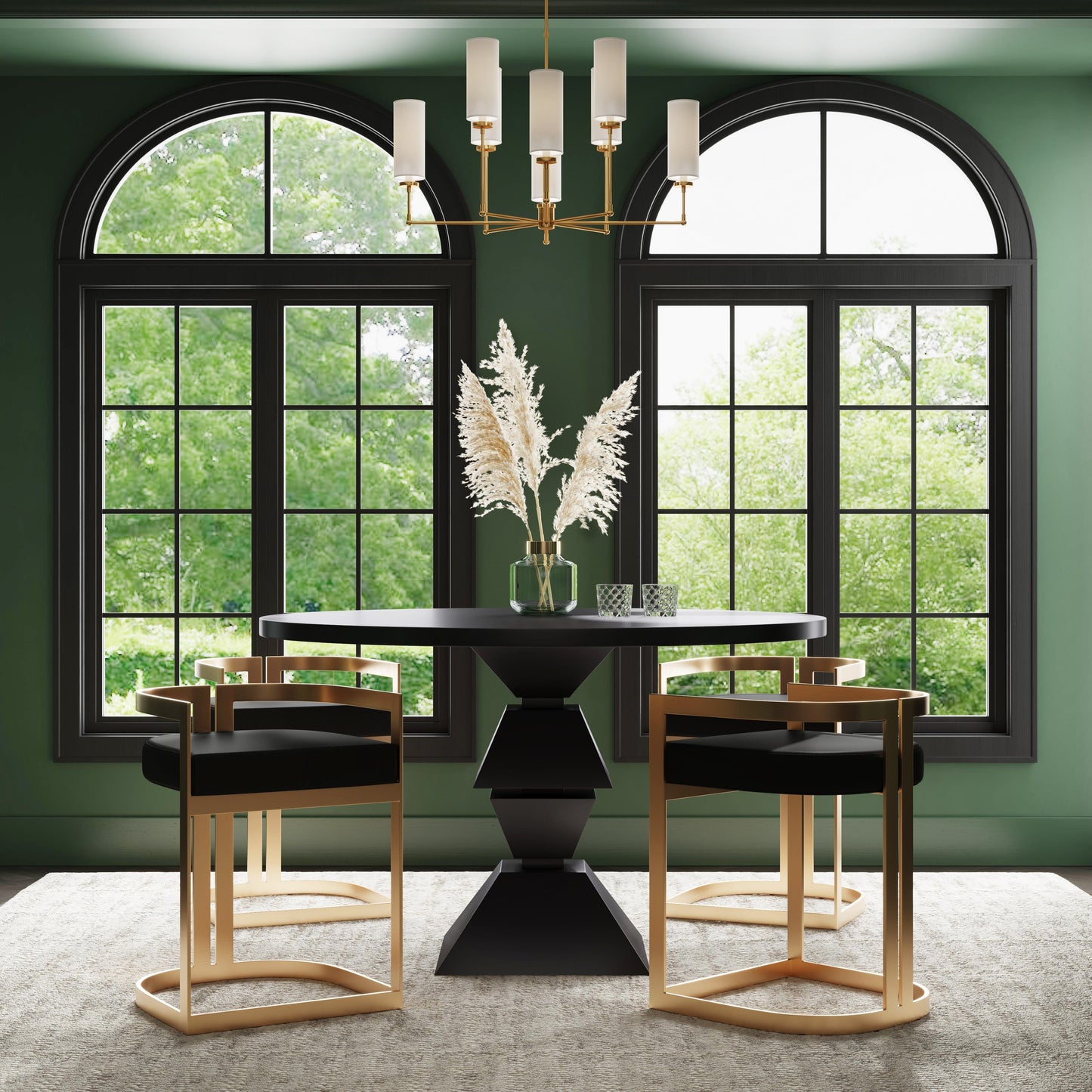 Butler Specialty Company Clarence 23 in. Seat Height Faux Leather Dining Stool, Black