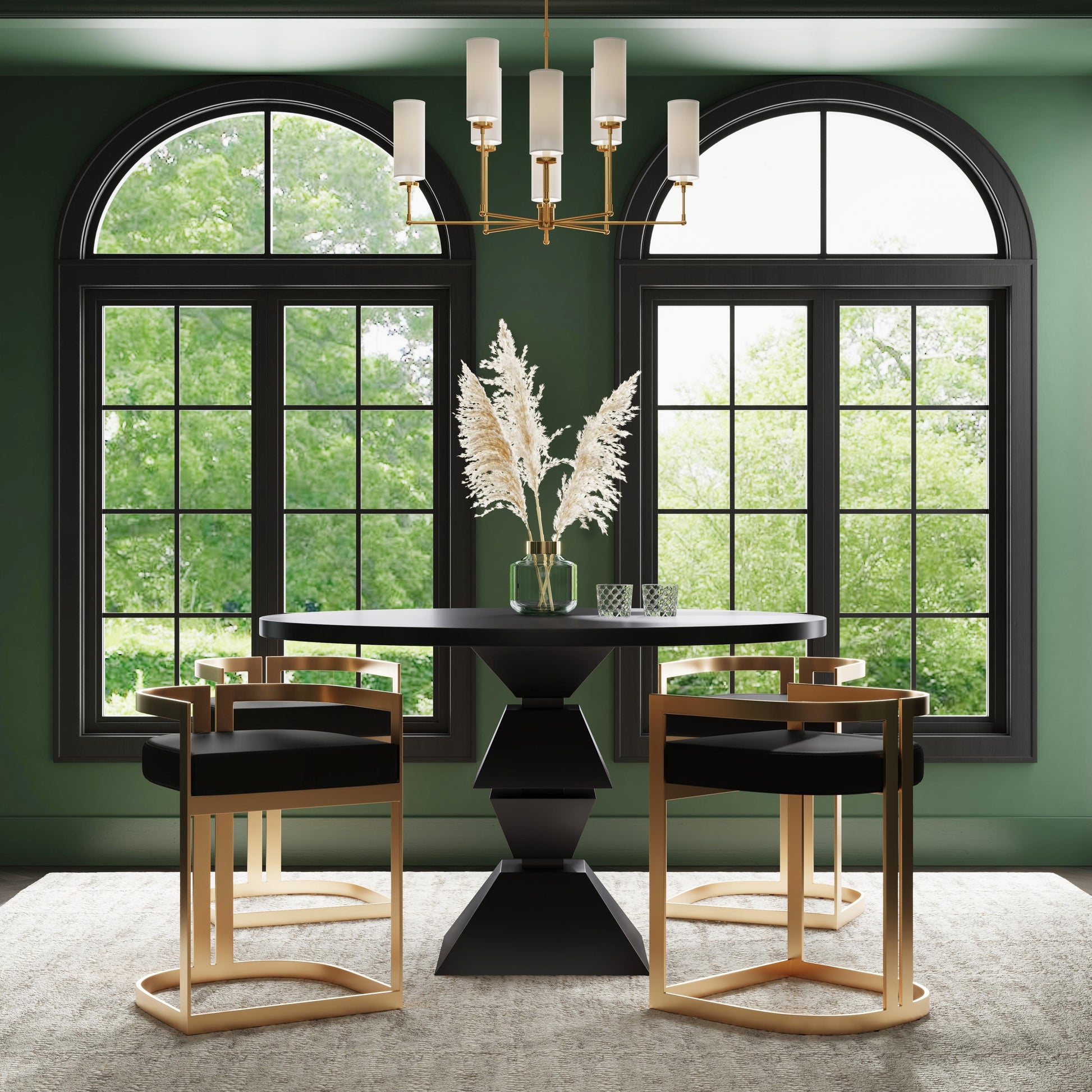 Butler Specialty Company Clarence 23 in. Seat Height Faux Leather Dining Stool, Black