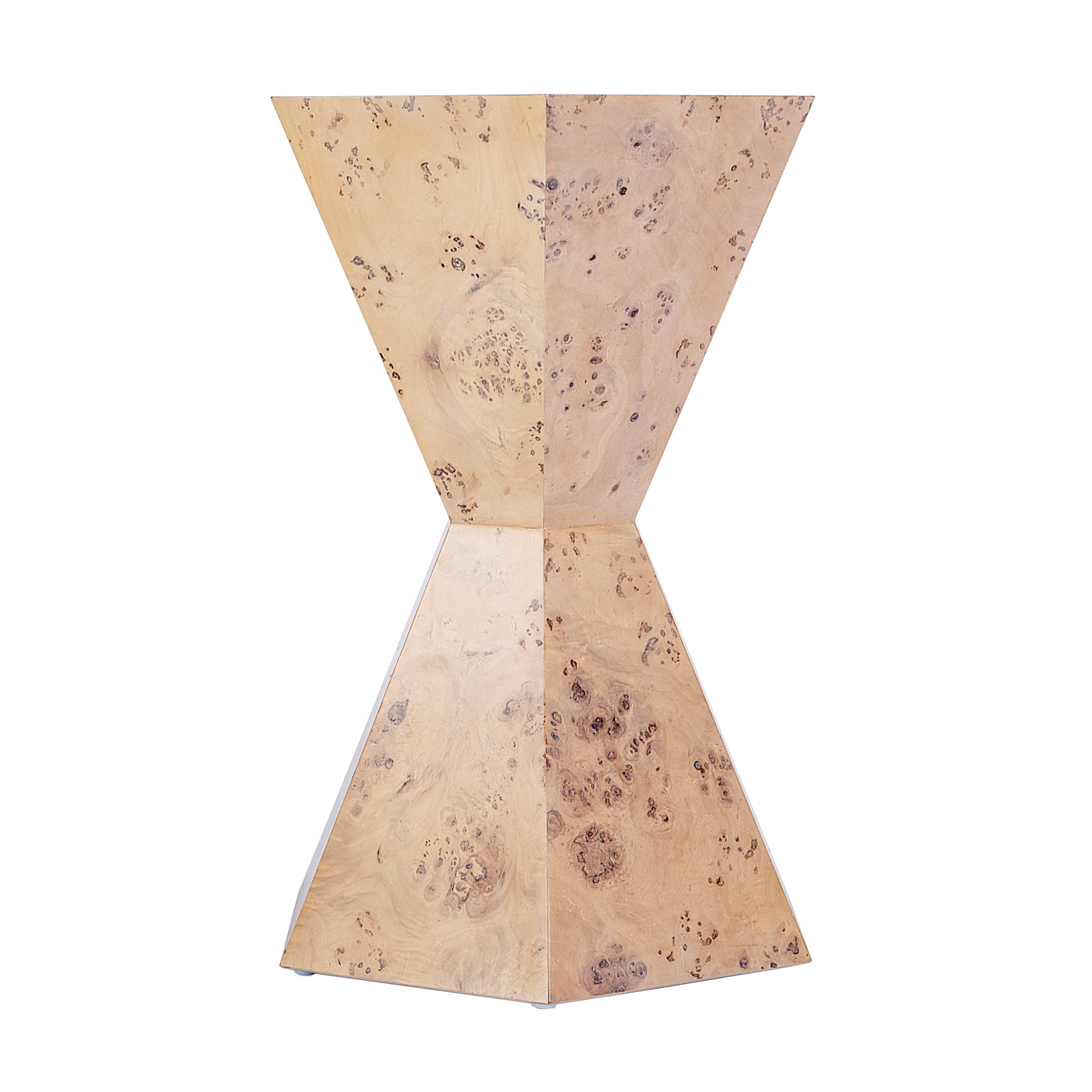 Butler Specialty Company Billie 20 in. W Hourglass Hexagon Shaped Burl Wood Side Table, Light Brown