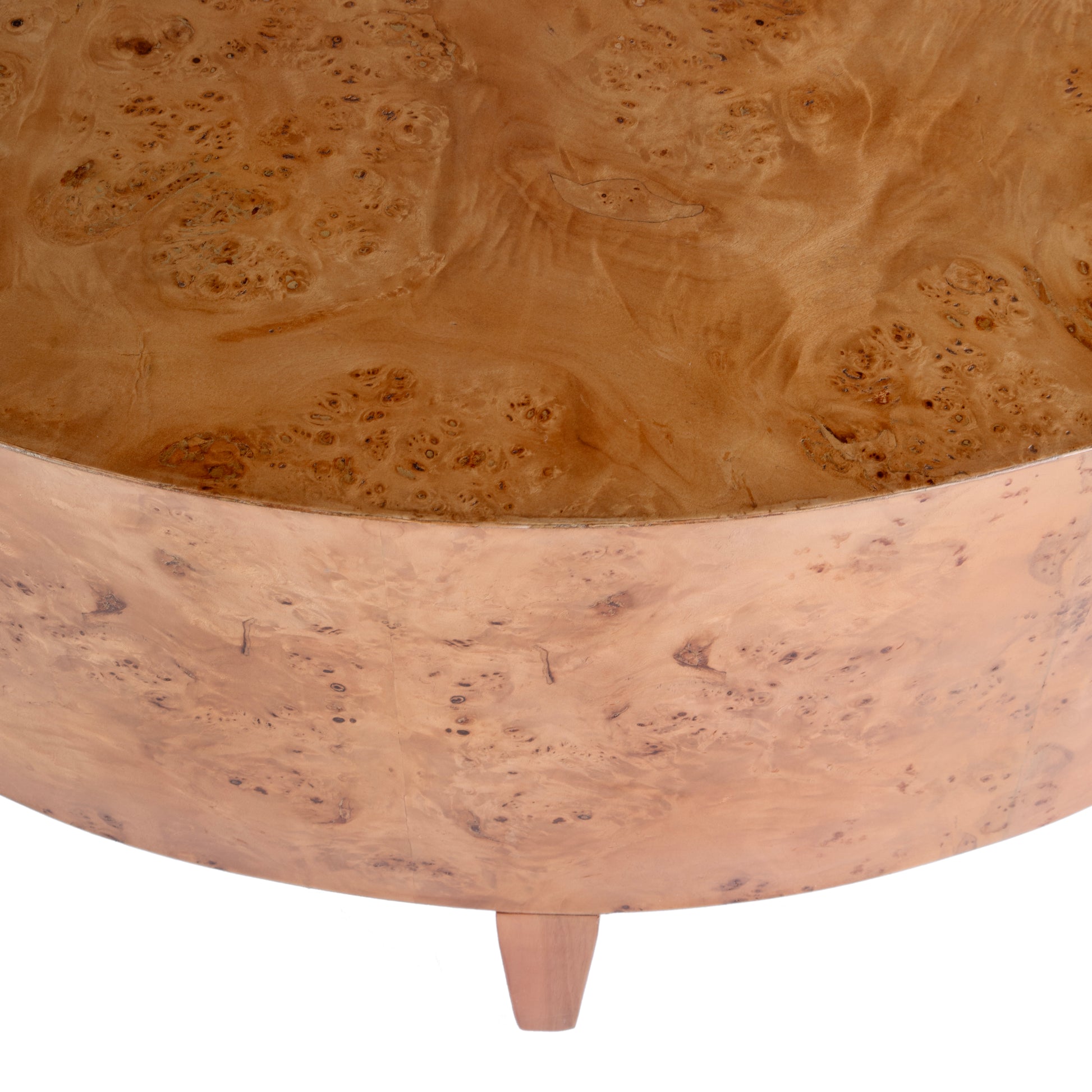 Butler Specialty Company Billie 46 in. W Round Burl Wood Coffee Table, Brown