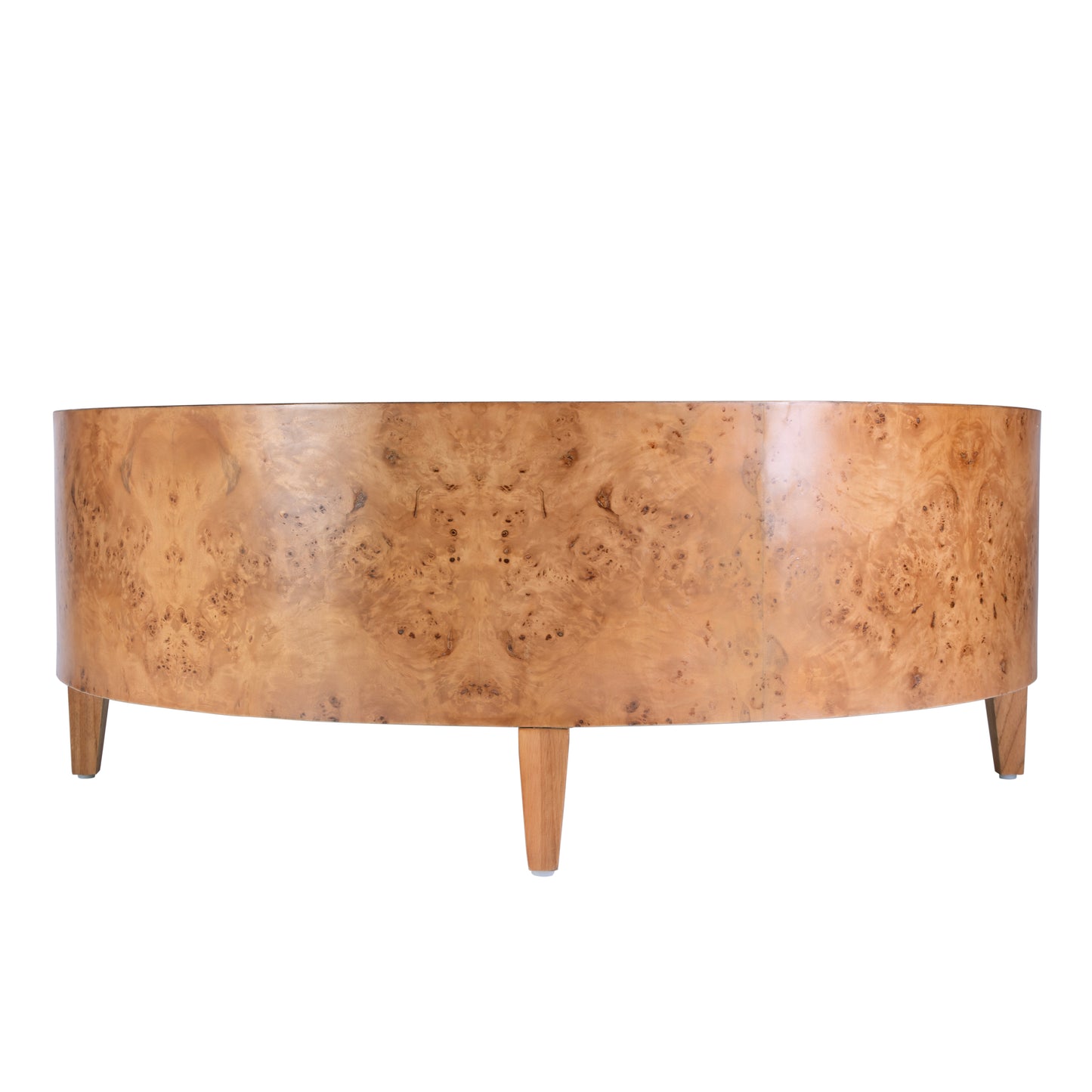 Butler Specialty Company Billie 46 in. W Round Burl Wood Coffee Table, Brown