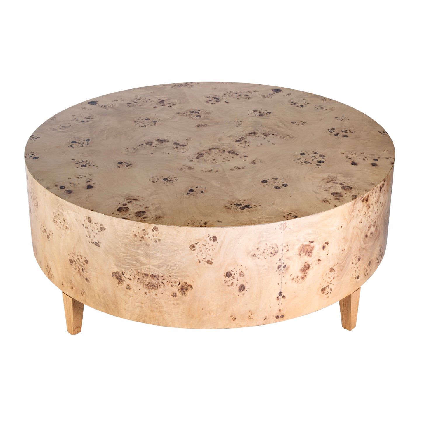 Butler Specialty Company Billie 46 in. W Round Burl Wood Coffee Table, Brown
