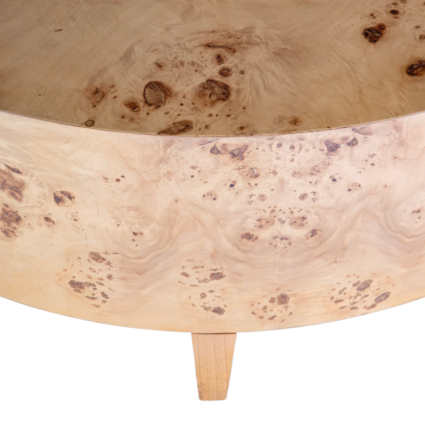 Butler Specialty Company Billie 46 in. W Round Burl Wood Coffee Table, Brown