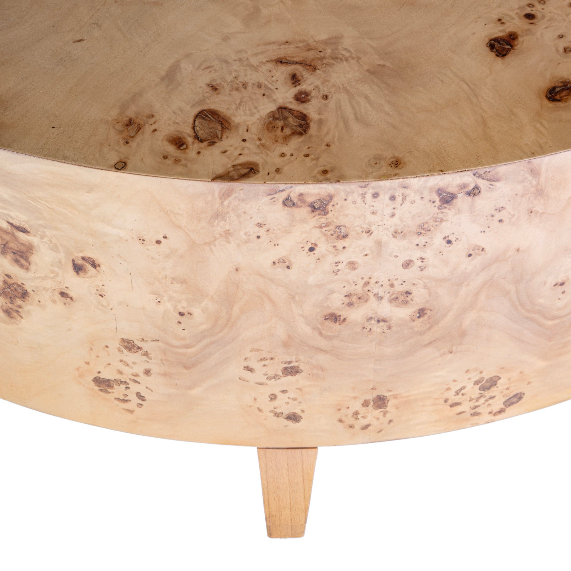 Butler Specialty Company Billie 46 in. W Round Burl Wood Coffee Table, Brown