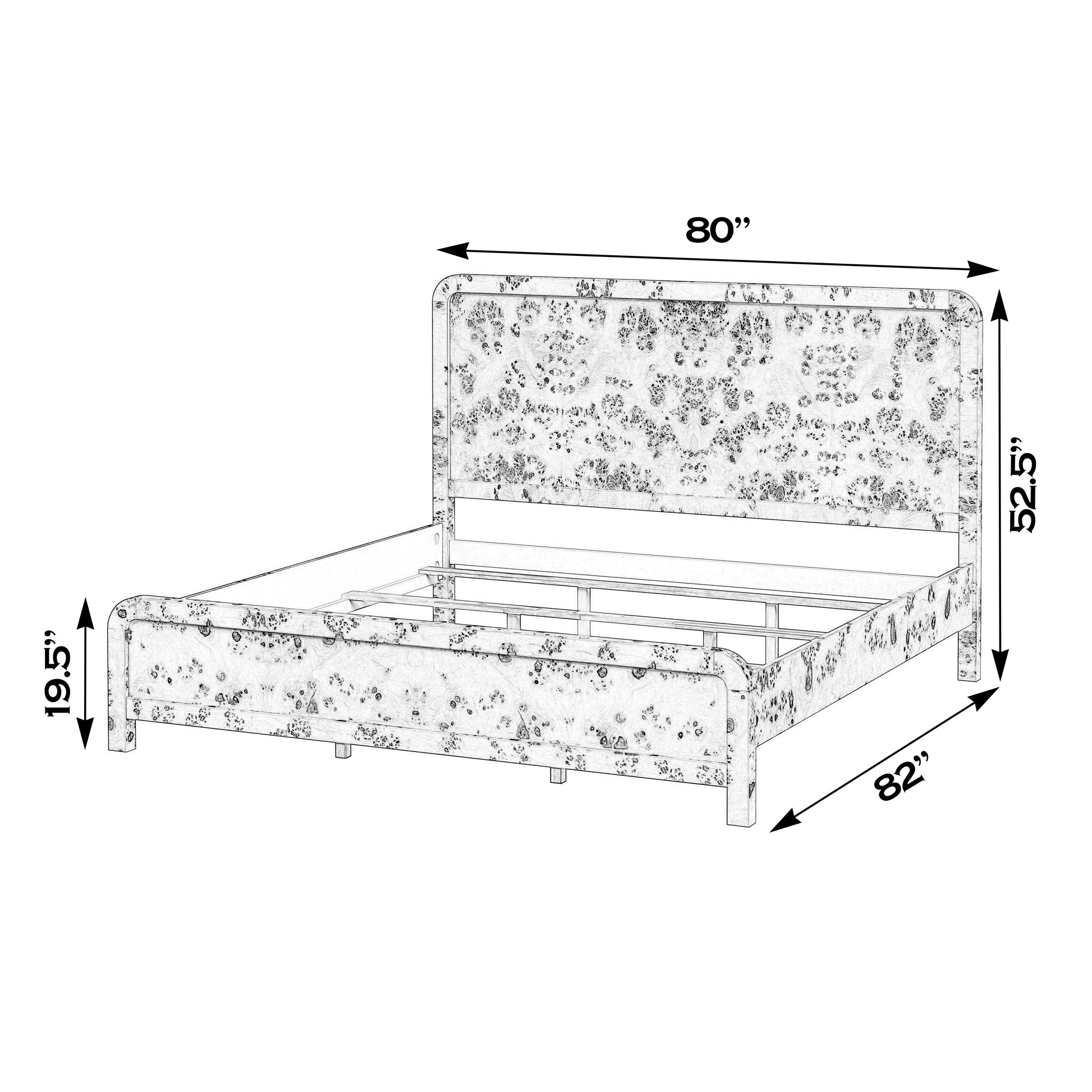 Butler Specialty Company Cora King Burl Panel Bed, Brown
