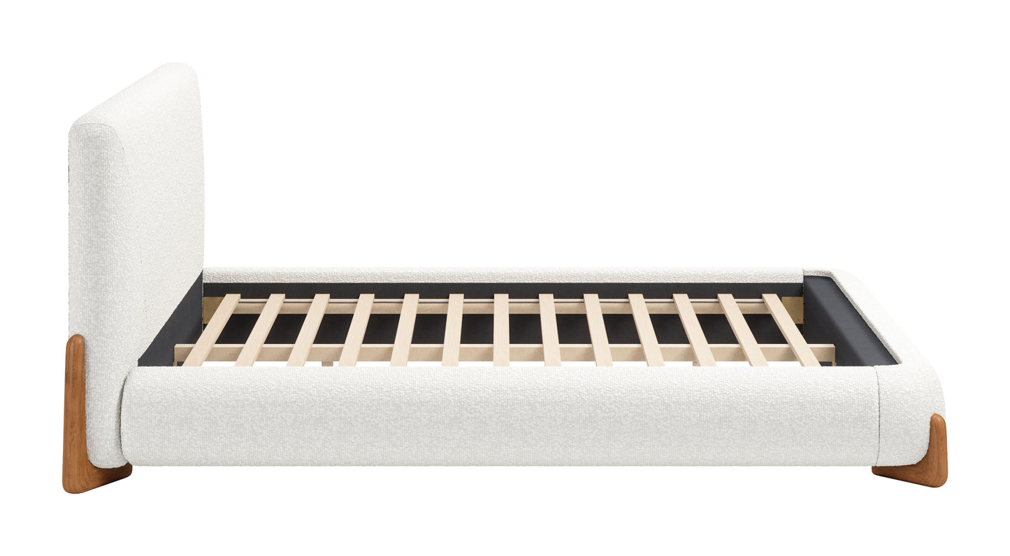 Baris Queen Bed Ivory - 2