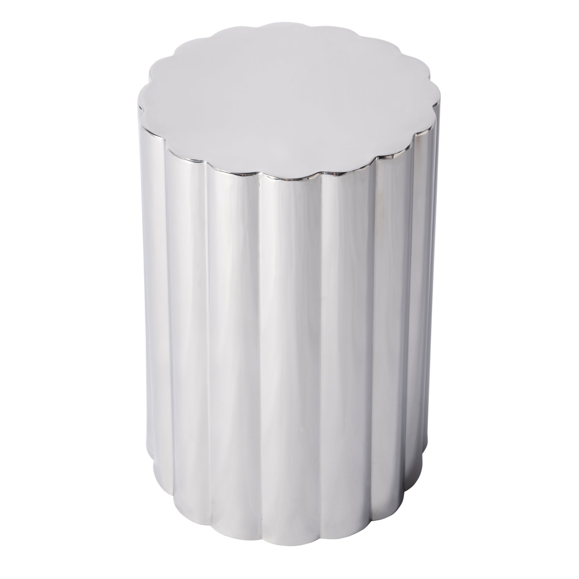 Butler Specialty Company Norwich 11.75 in. W Round Metal Modern Side Table, Silver