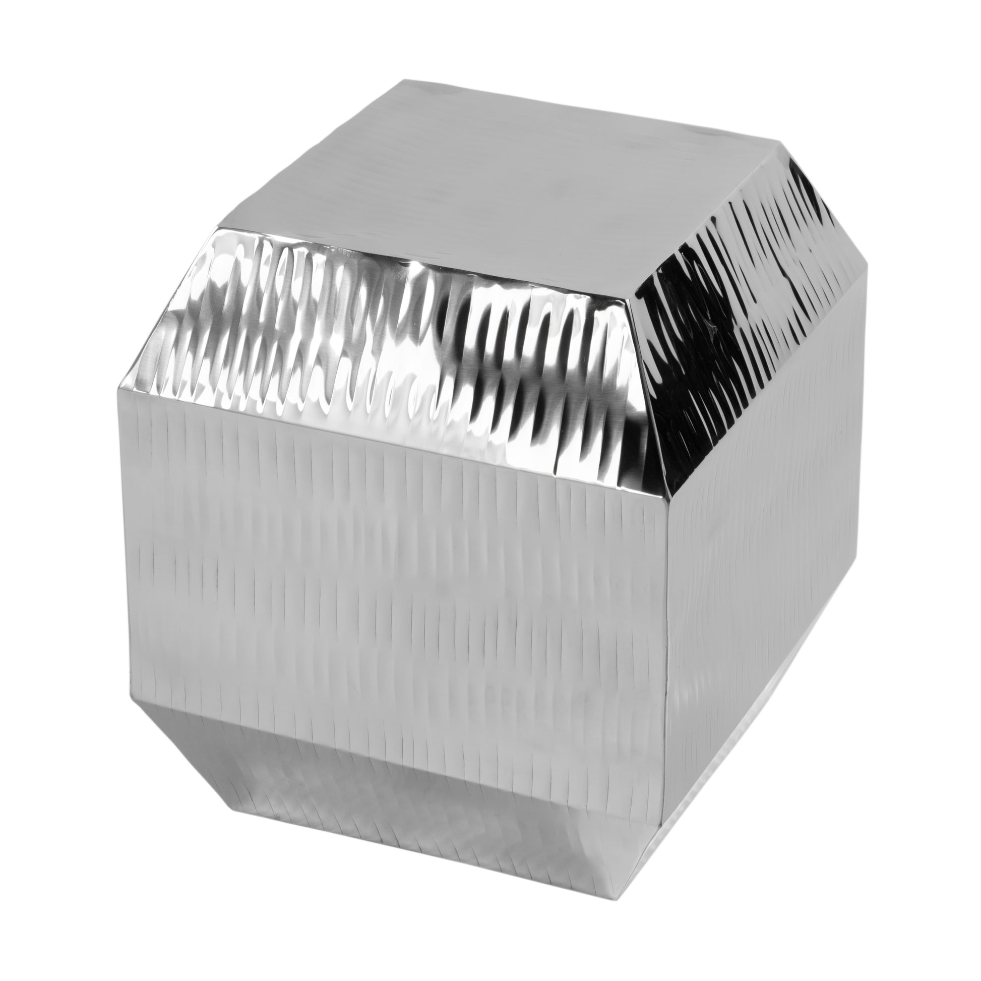 Butler Specialty Company Kessel 16 in. W Square Metal Modern Side Table, Silver