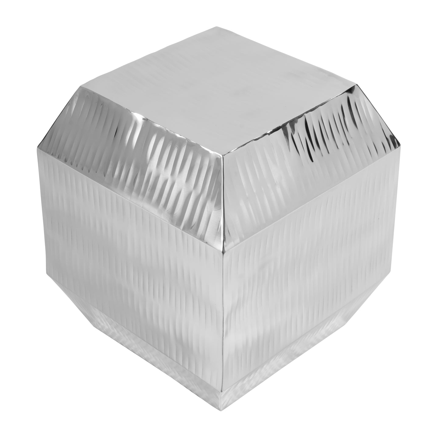 Butler Specialty Company Kessel 16 in. W Square Metal Modern Side Table, Silver
